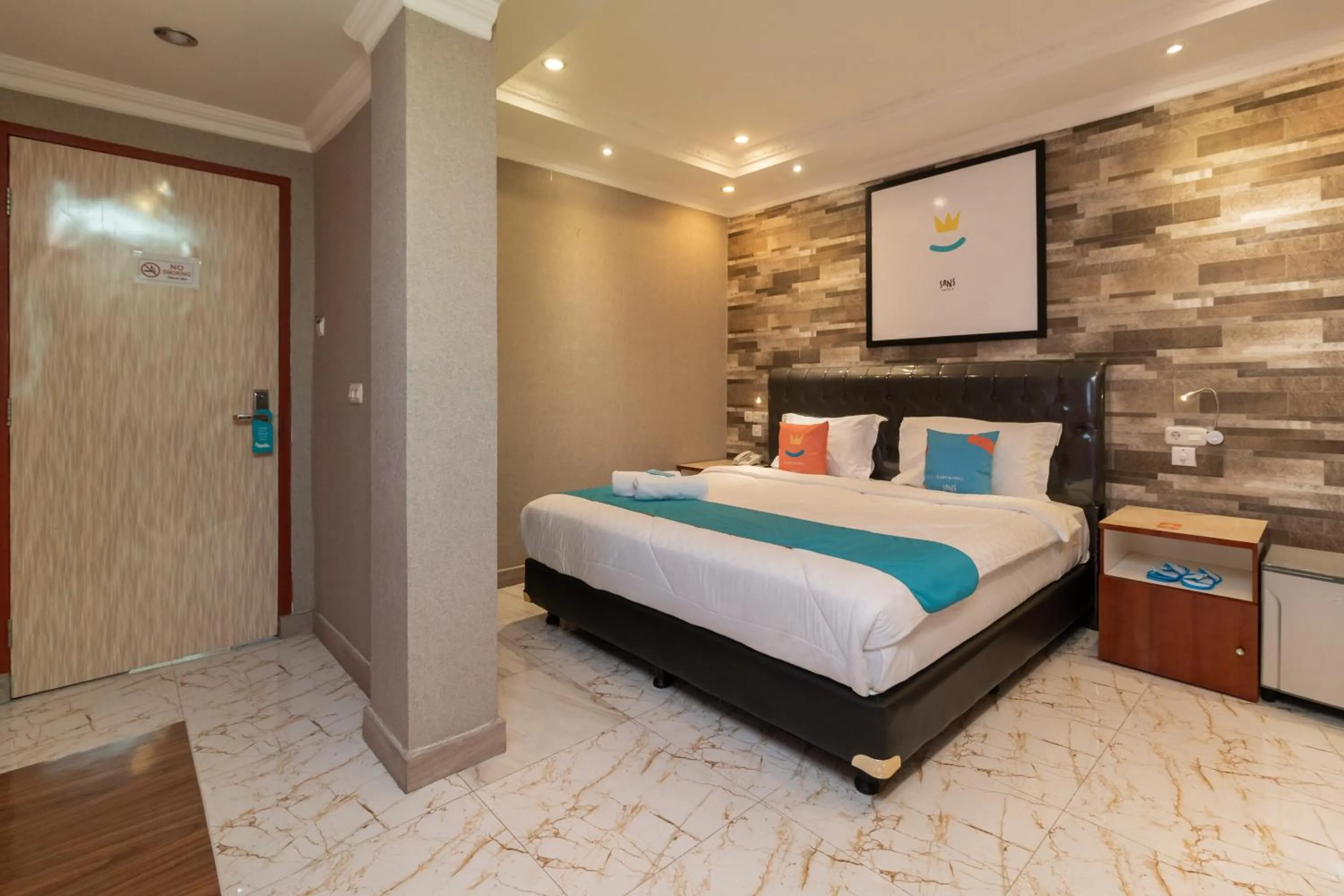 Bedroom, Bed in Sans Hotel Beauty Palembang