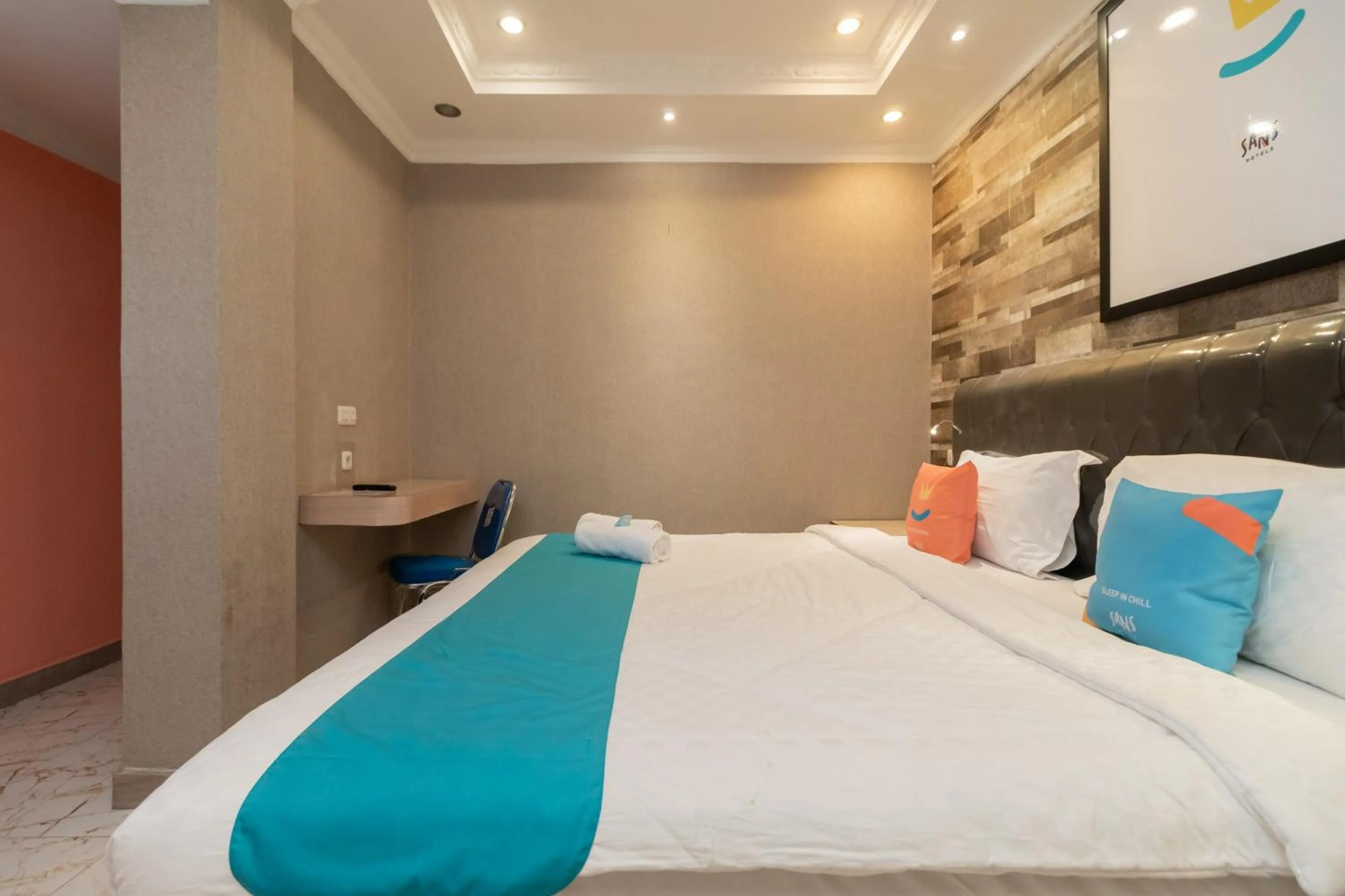 Bedroom, Bed in Sans Hotel Beauty Palembang