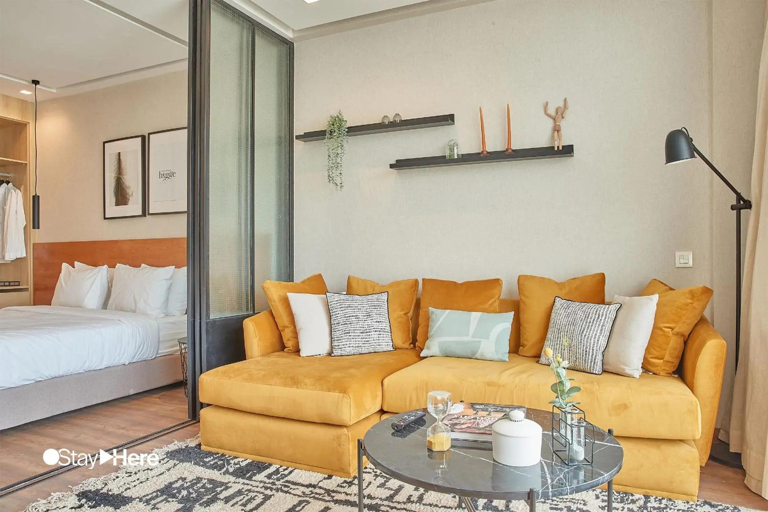 Bed in Stayhere Casablanca - Palmier - Executive Residence Bed in Stayhere Casablanca - Palmier - Executive Residence