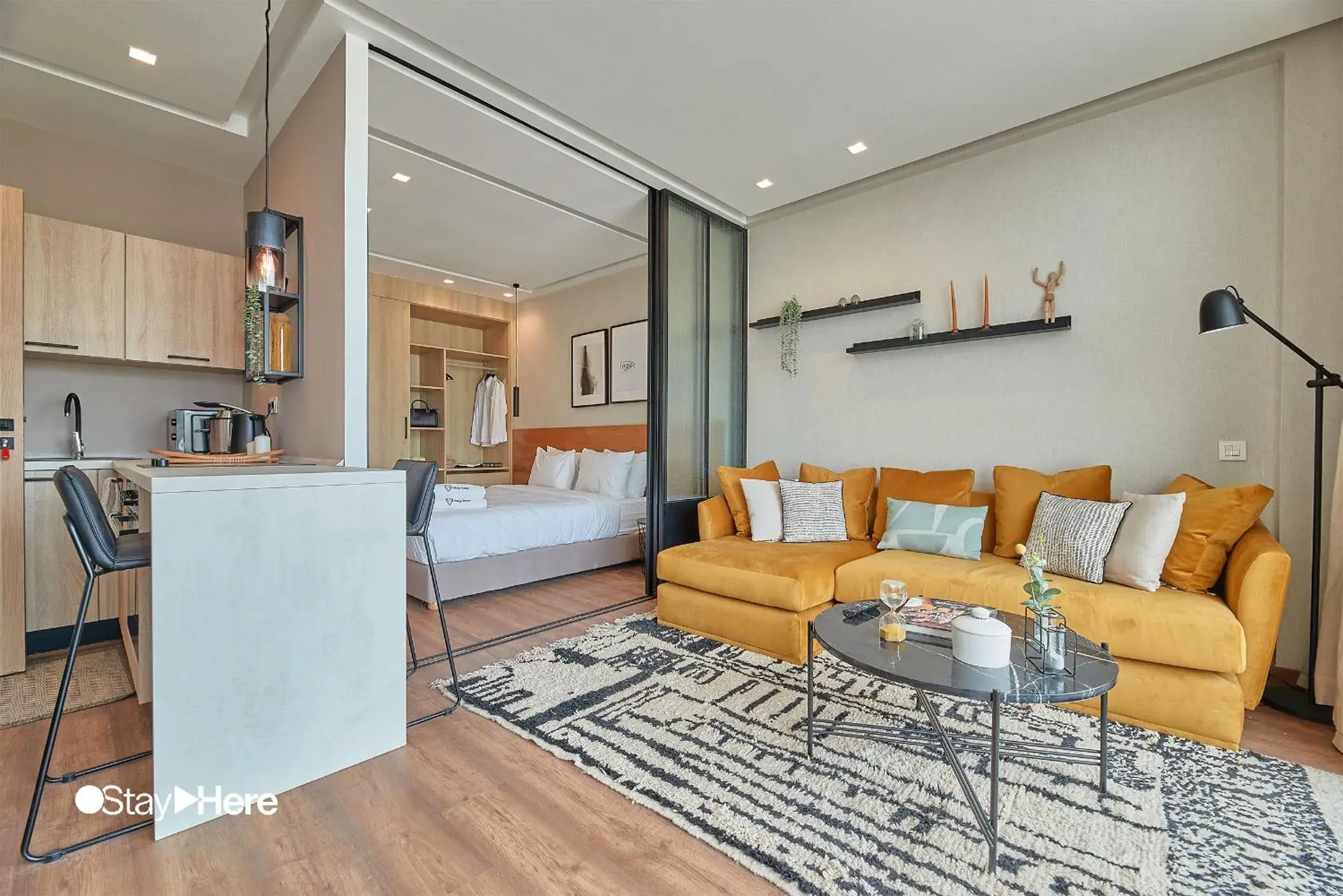 Bed in Stayhere Casablanca - Palmier - Executive Residence Bed in Stayhere Casablanca - Palmier - Executive Residence