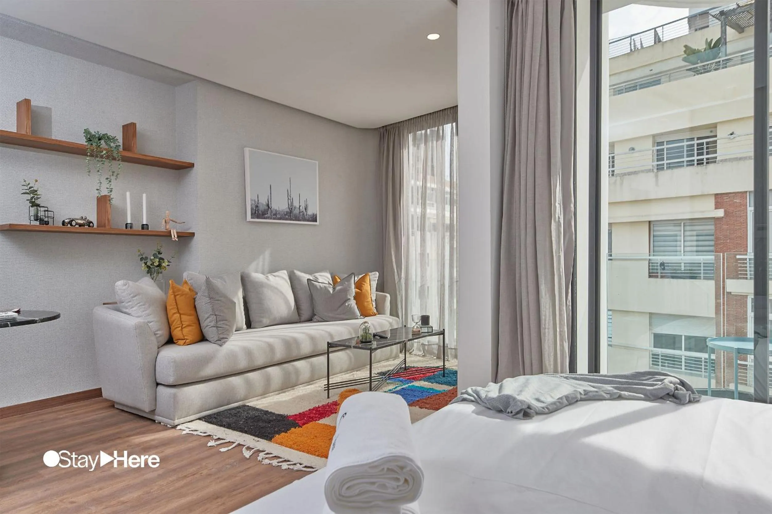 Living room, Bed in Stayhere Casablanca - Palmier - Executive Residence