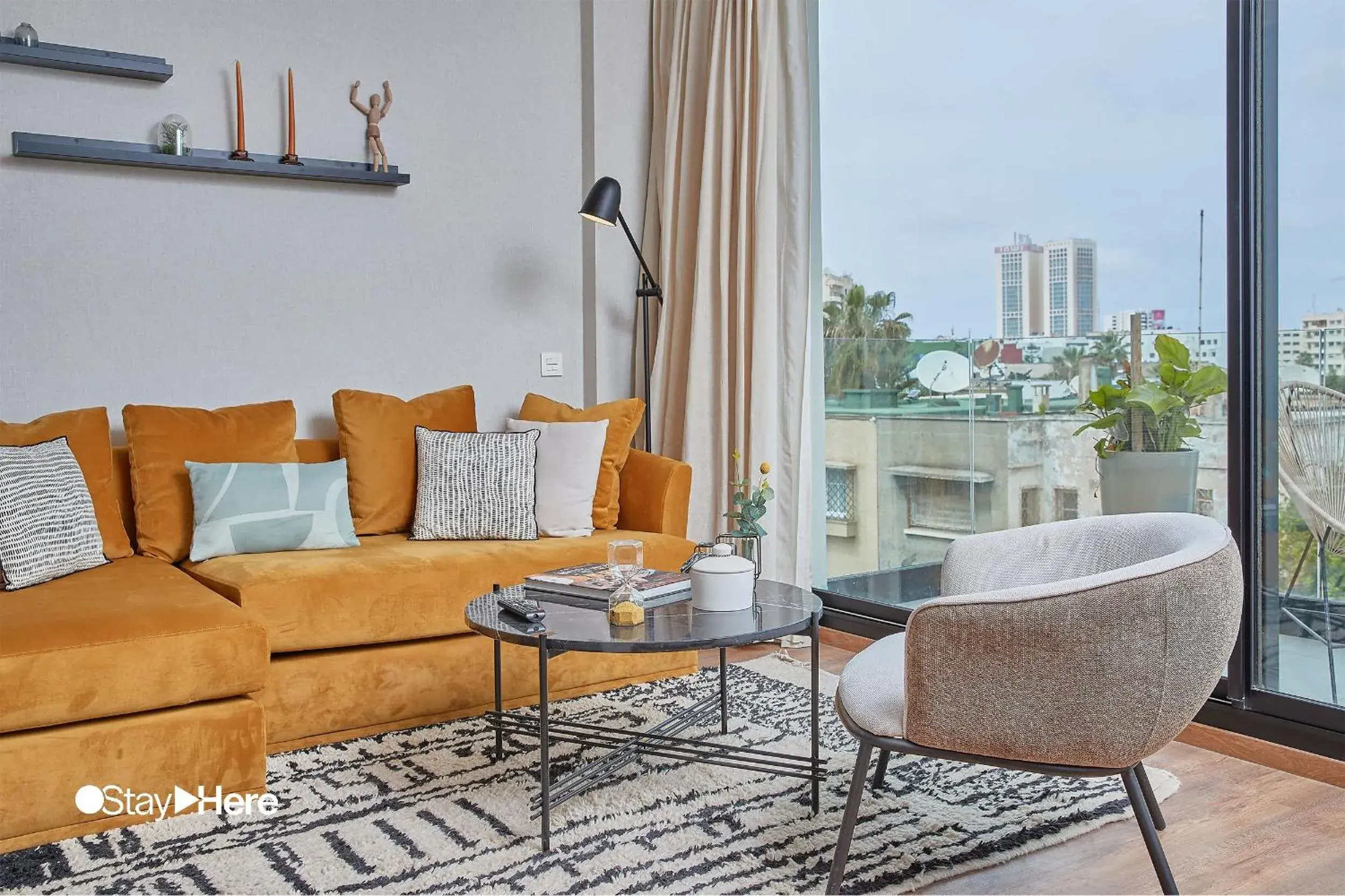 Living room in Stayhere Casablanca - Palmier - Executive Residence Living room in Stayhere Casablanca - Palmier - Executive Residence