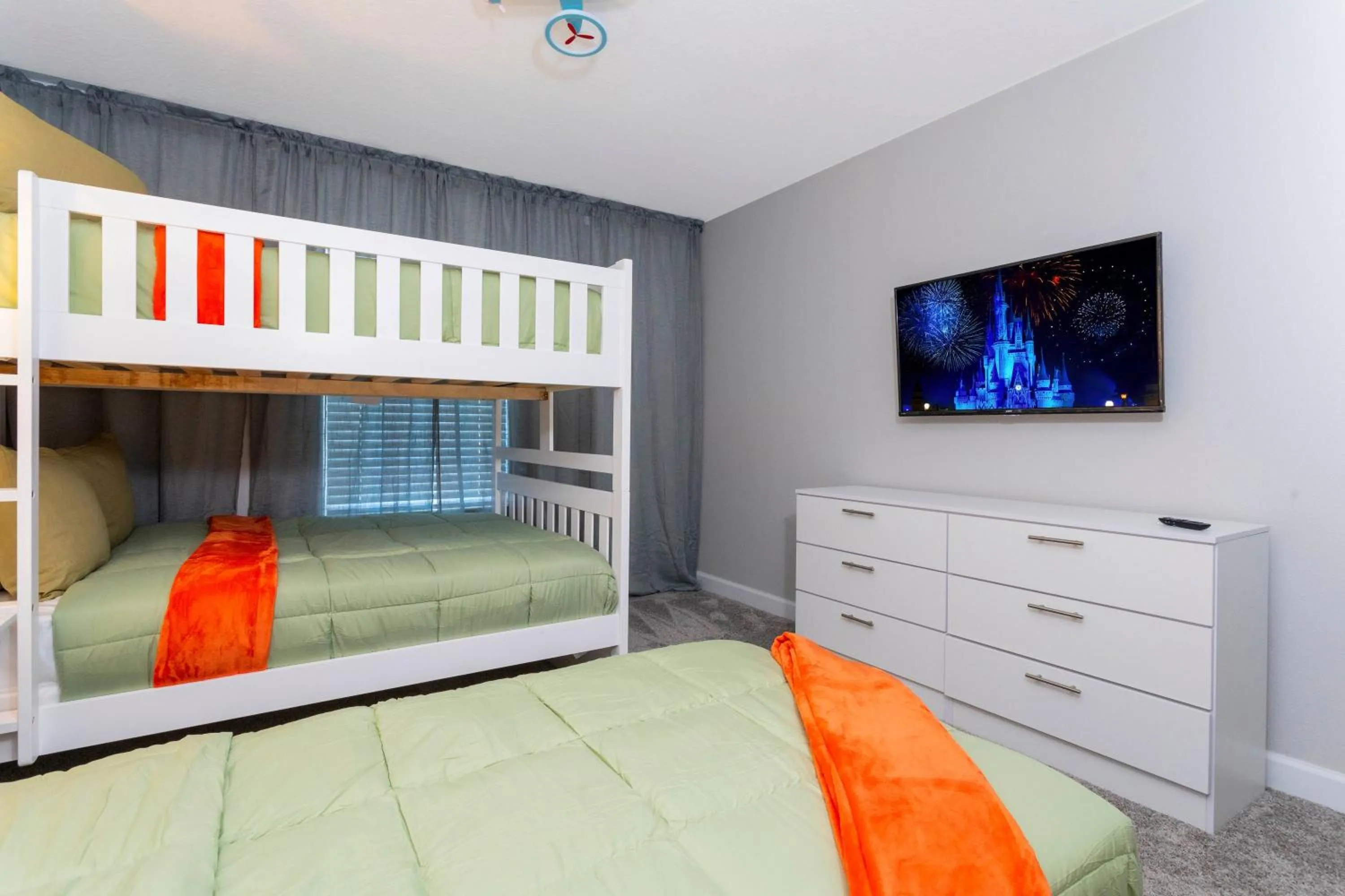 Bed in Gorgeous 4 Bd Close to Disney w/ Pool @ Storey Lake Resort 4245