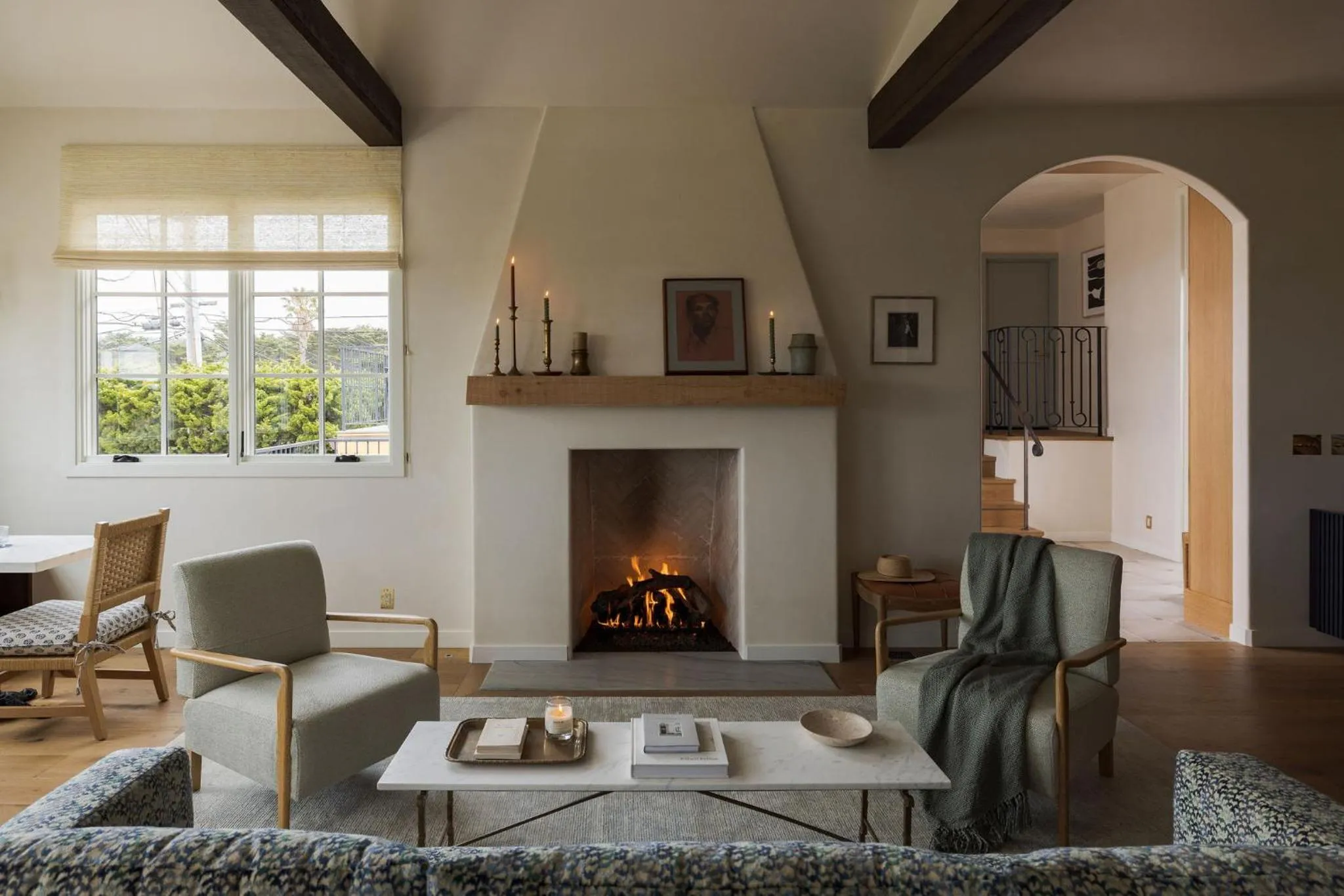 Living room in Villa Mara Carmel