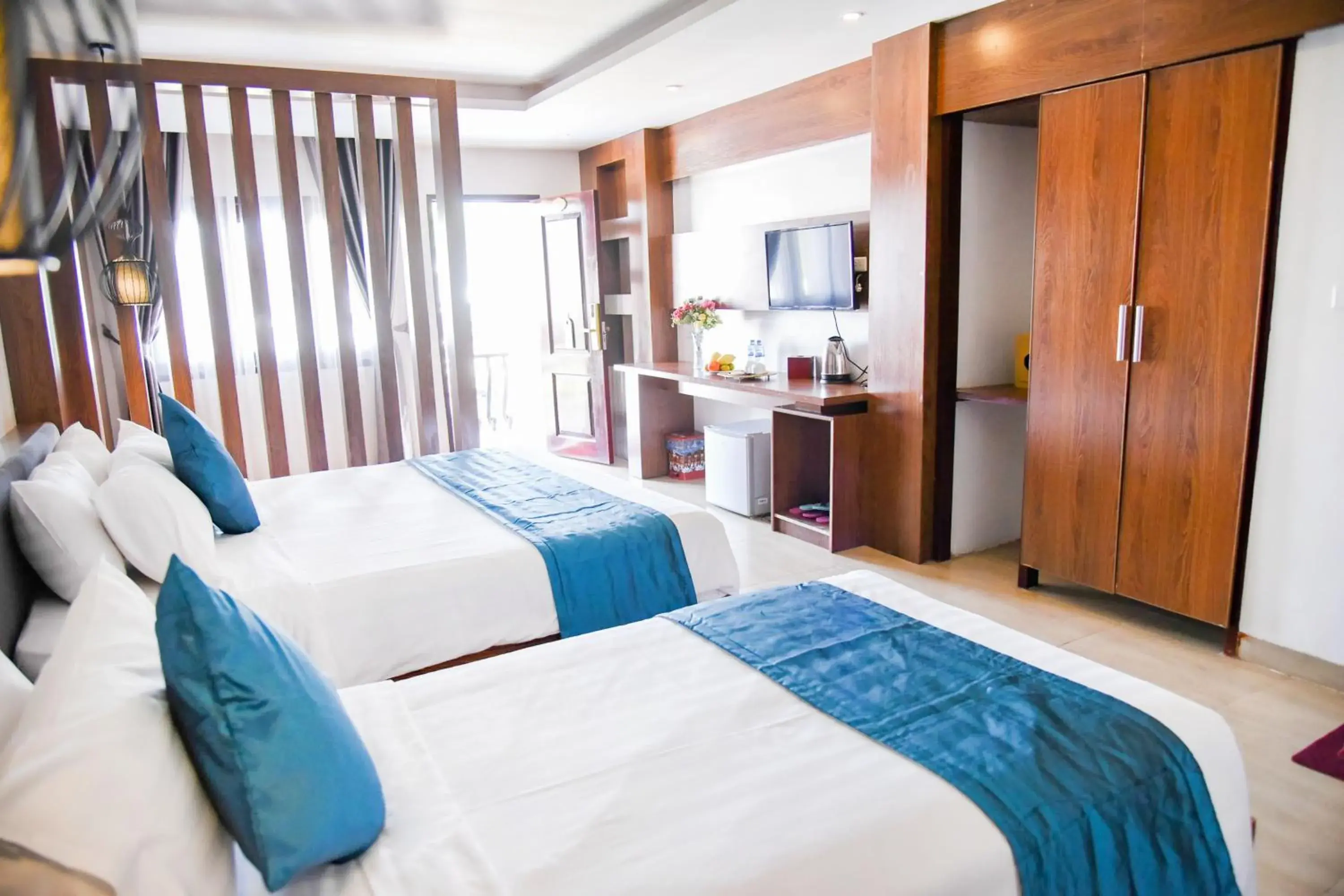 Bed in Vang Vieng Diamond Resort Bed in Vang Vieng Diamond Resort