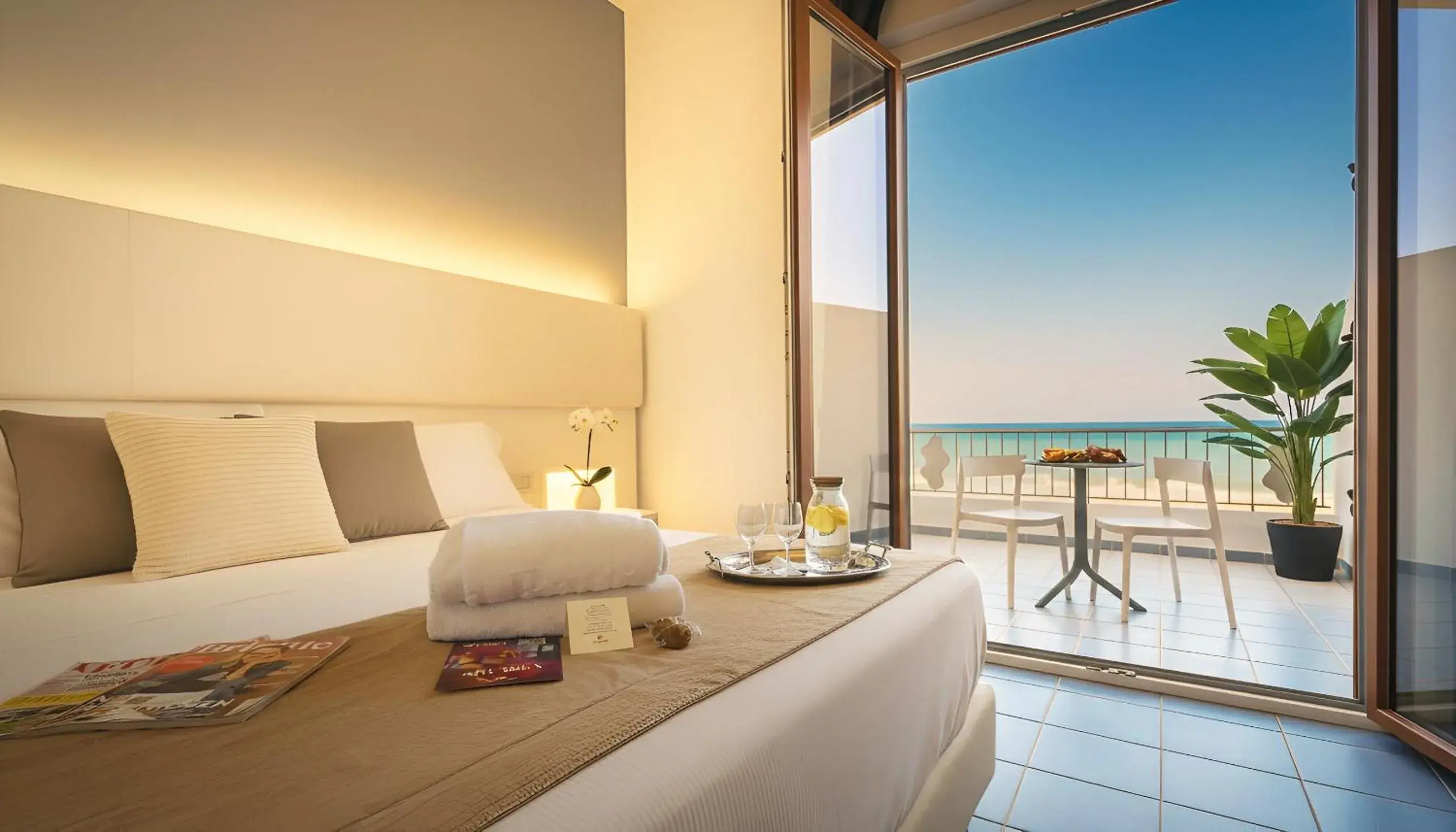 Bed in Hotel La Battigia Bed in Hotel La Battigia