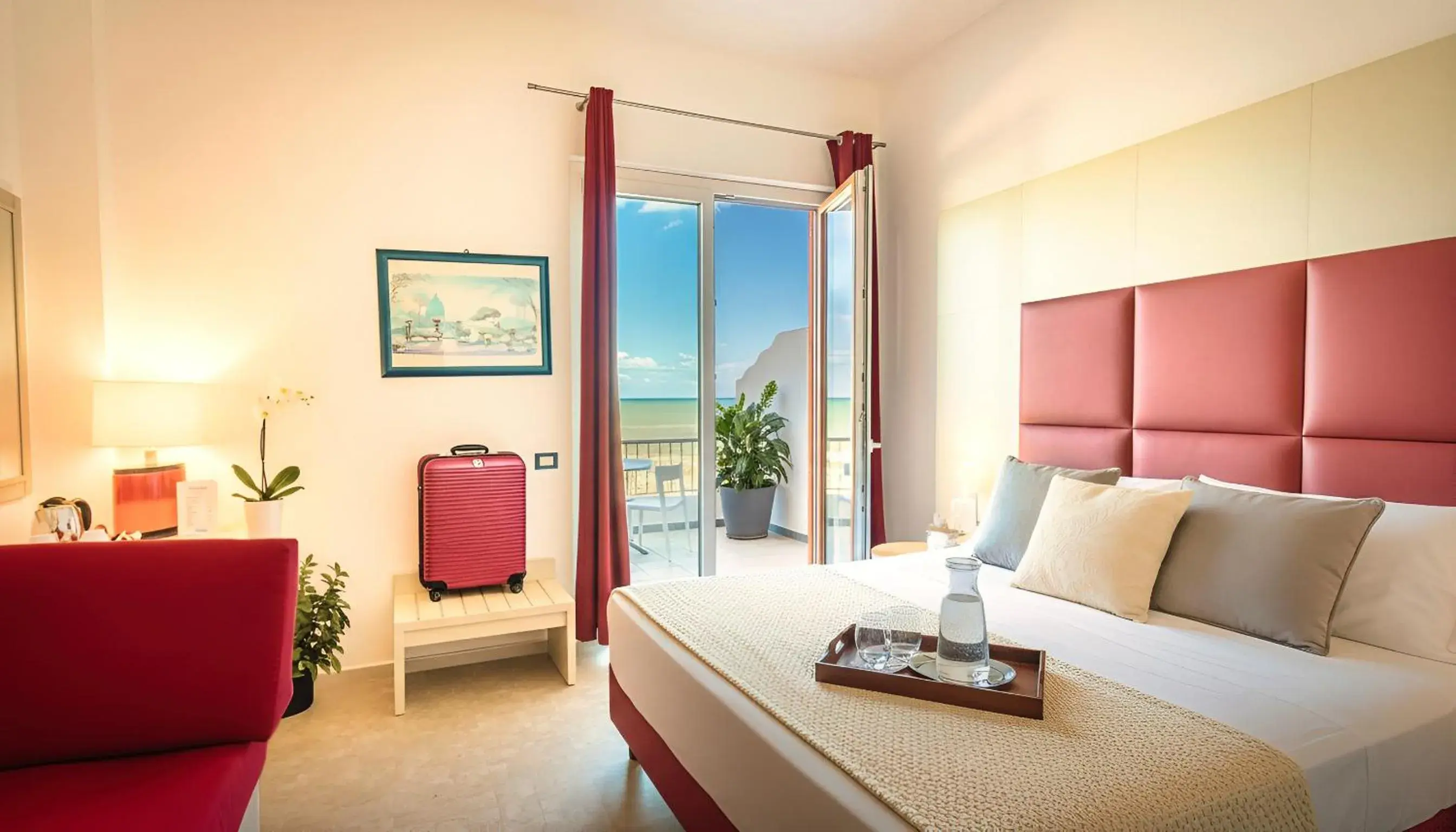 Bed in Hotel La Battigia Bed in Hotel La Battigia