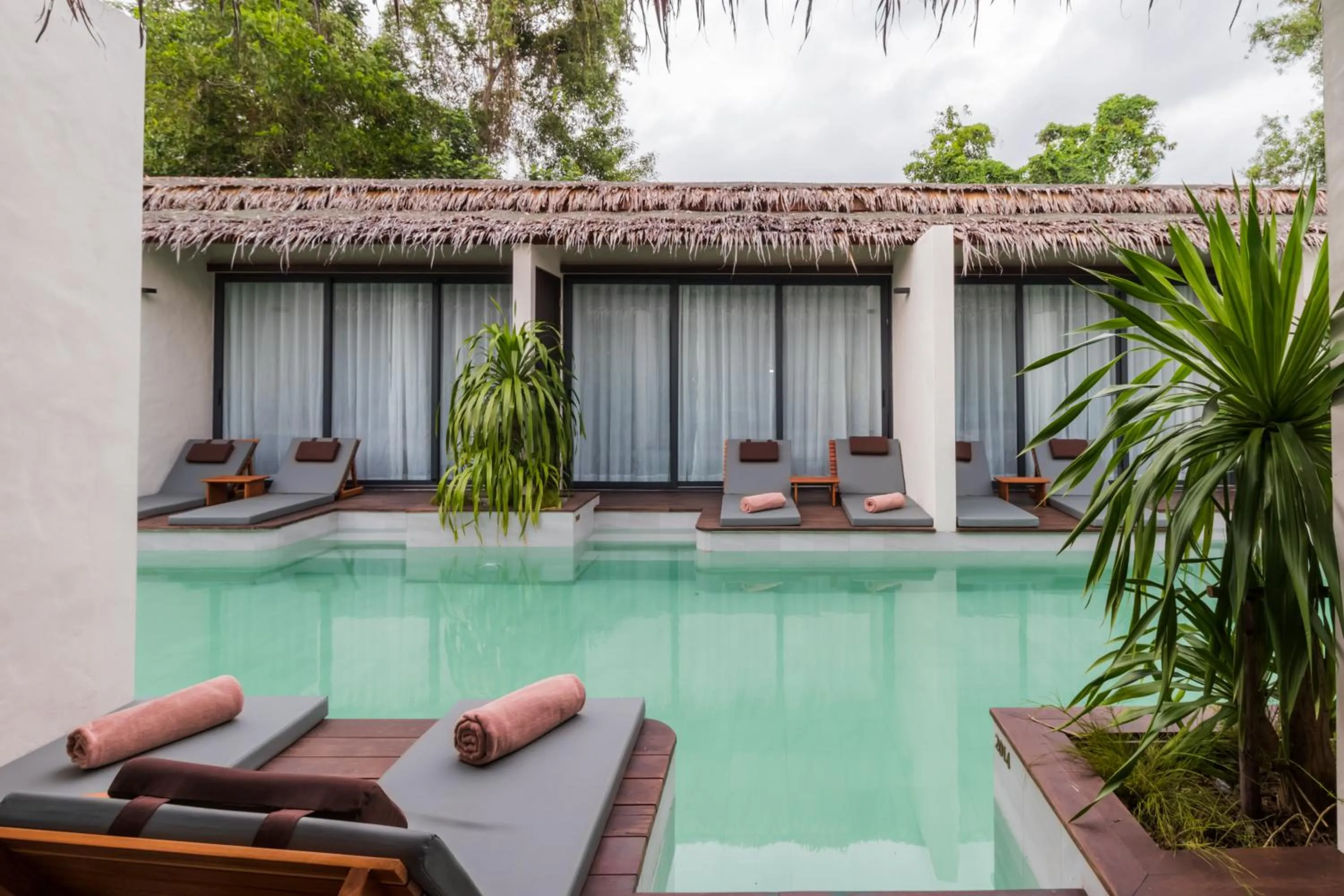 Pool view in The Flow Samui Beach Resort