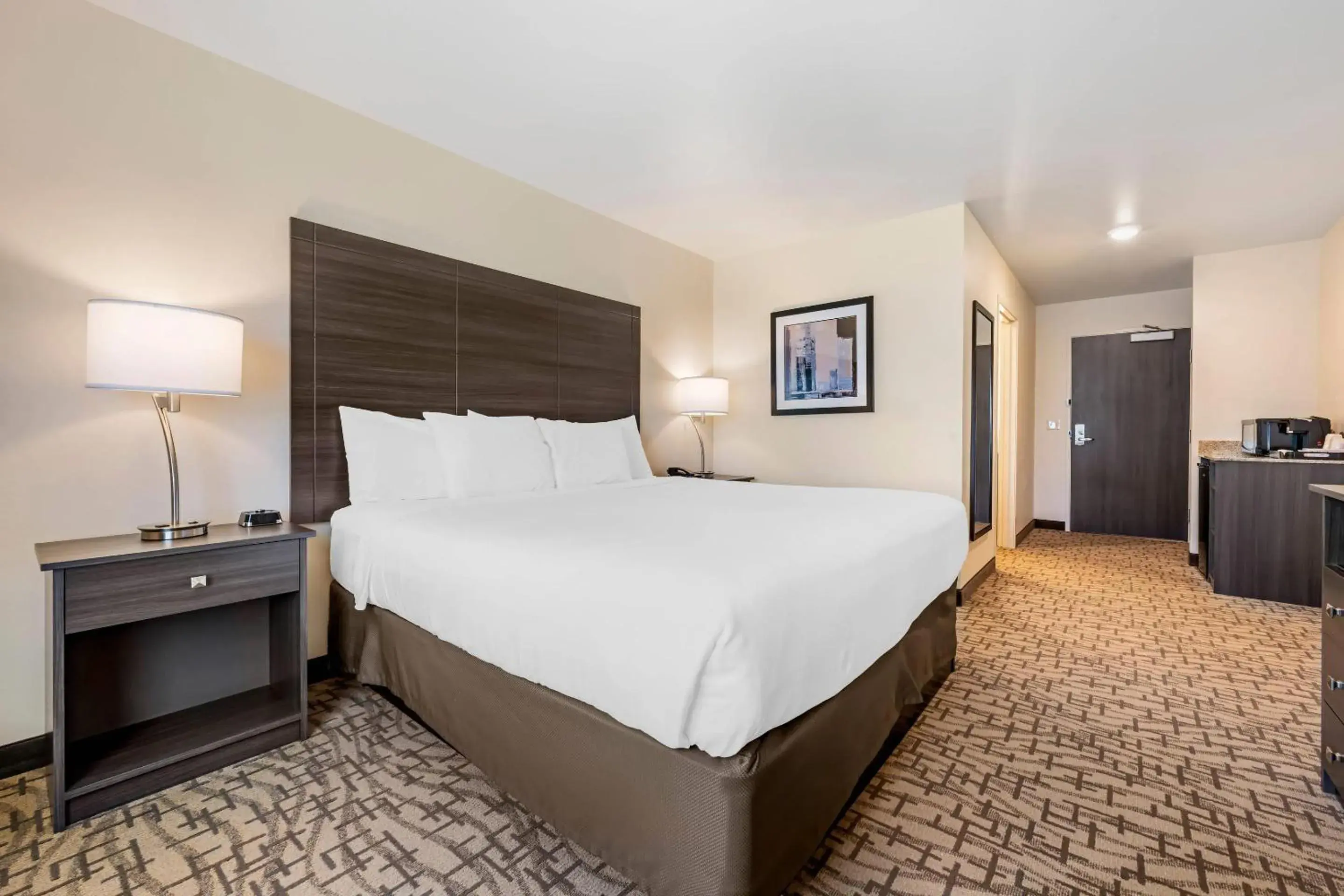 Bedroom, Bed in Comfort Inn & Suites Medina NY near Erie Canal Bedroom, Bed in Comfort Inn & Suites Medina NY near Erie Canal