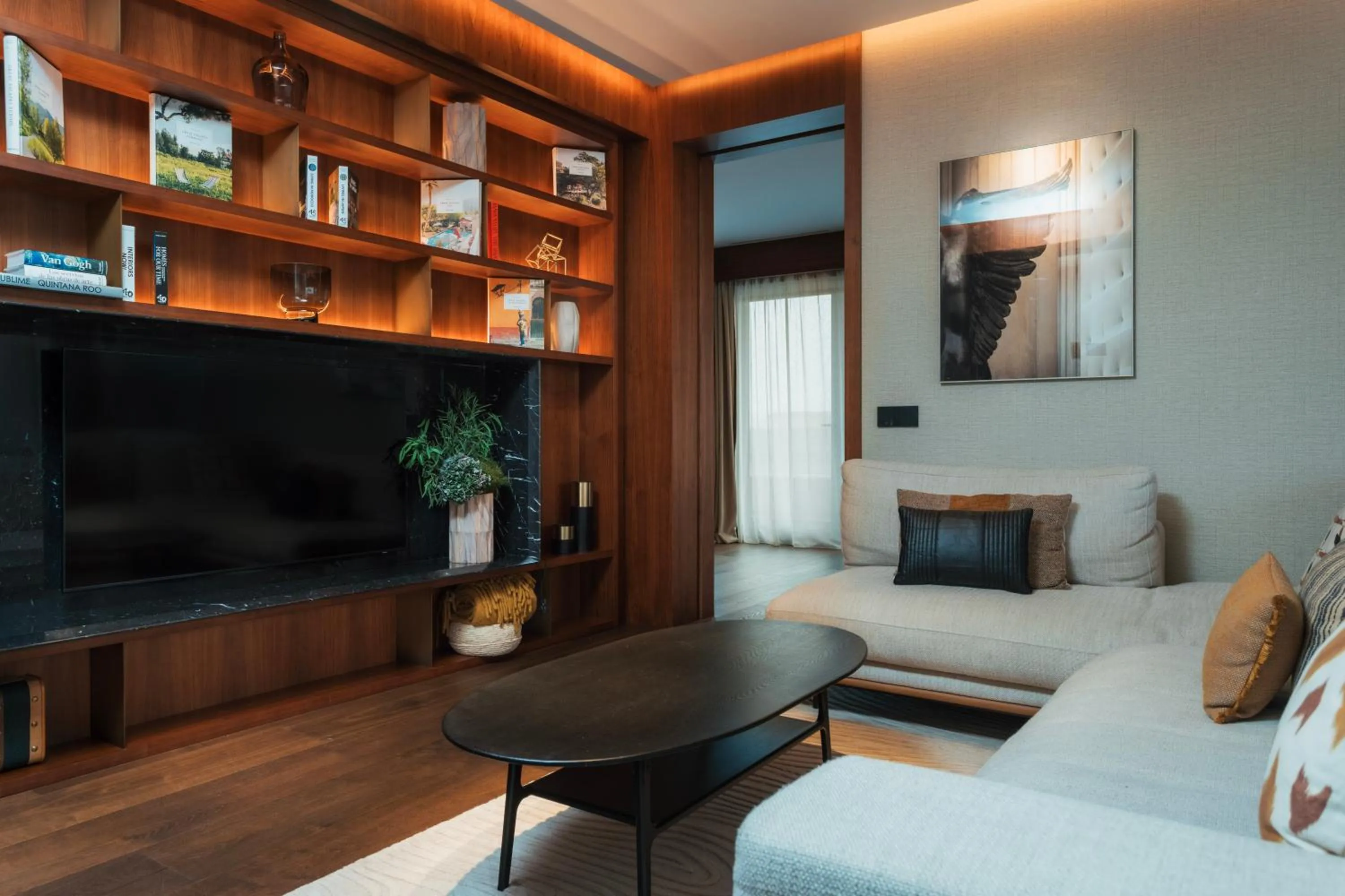 Living room in Thompson Madrid, by Hyatt
