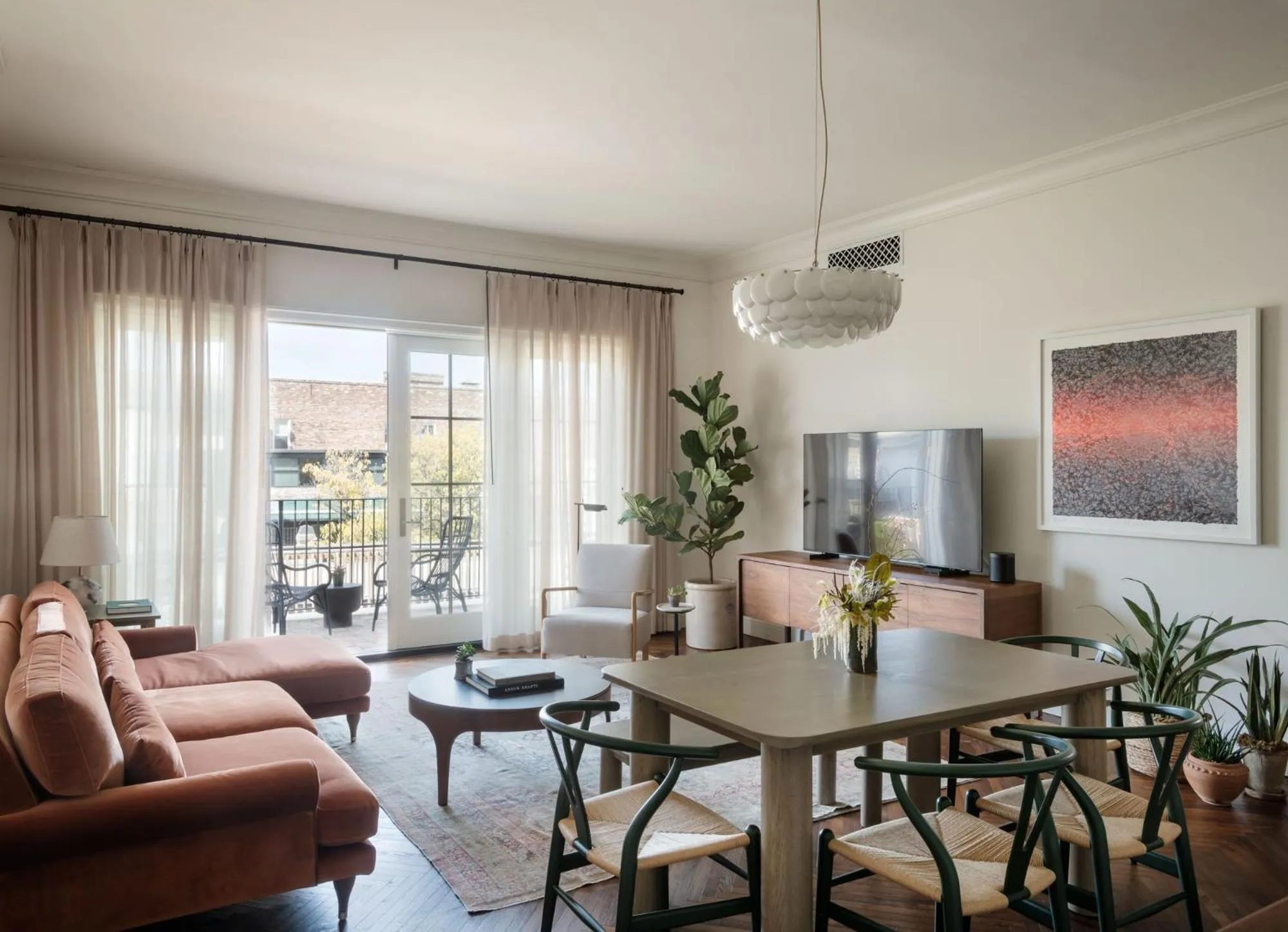 Living room in The Pinch Charleston