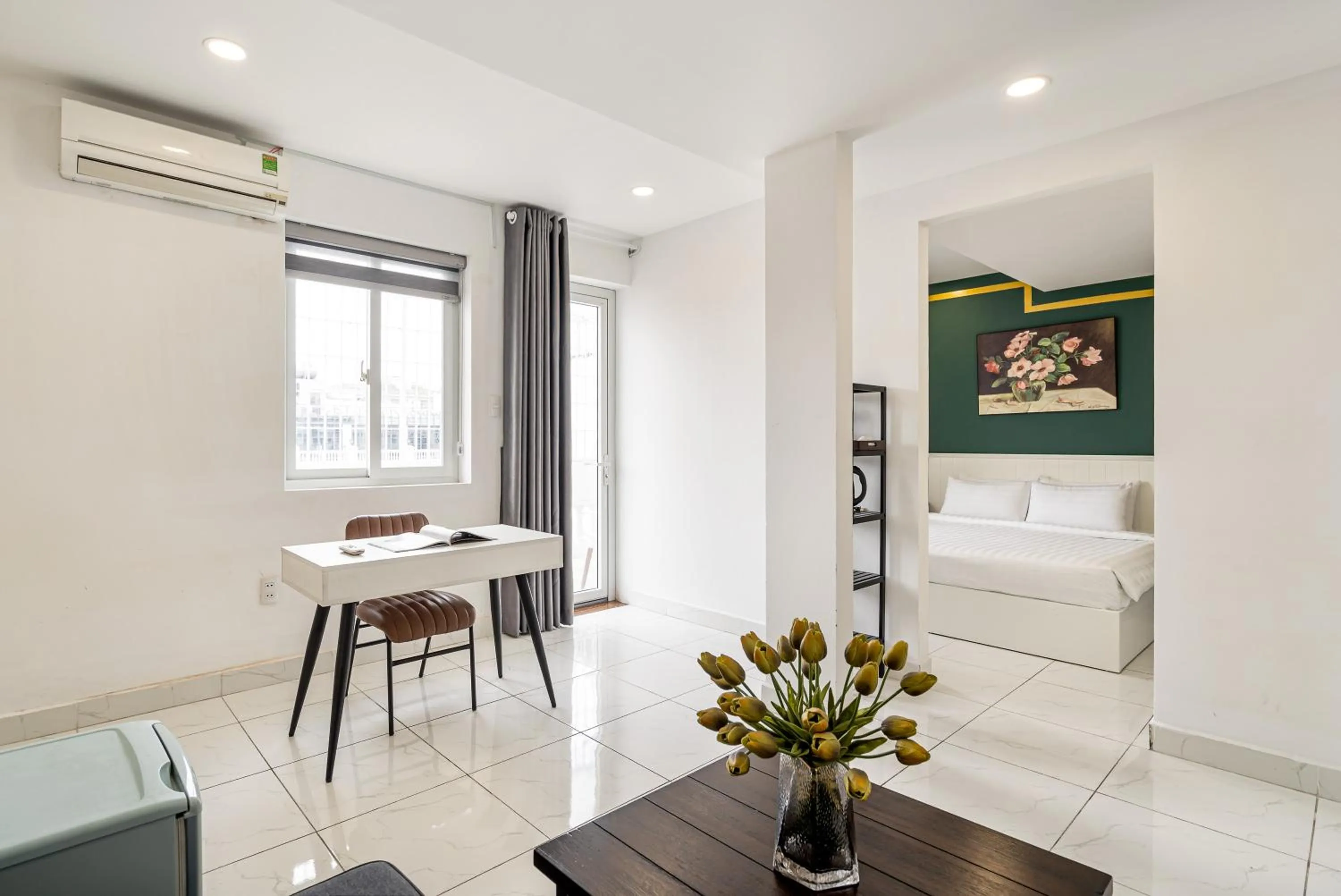 Living room, Bed in La Casona Hotel