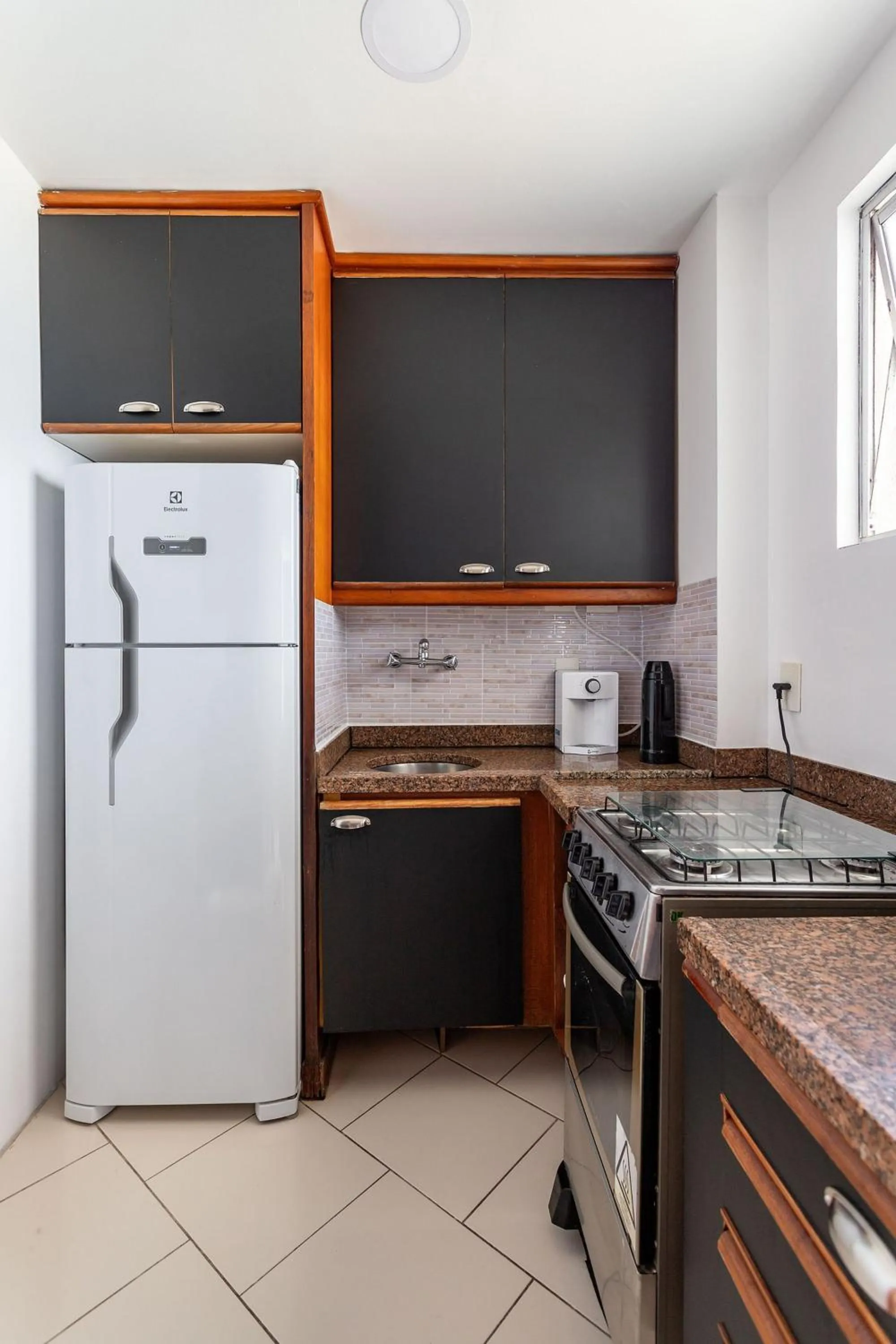 Kitchen or kitchenette in Rental Home Barra Palace Vista para o mar
