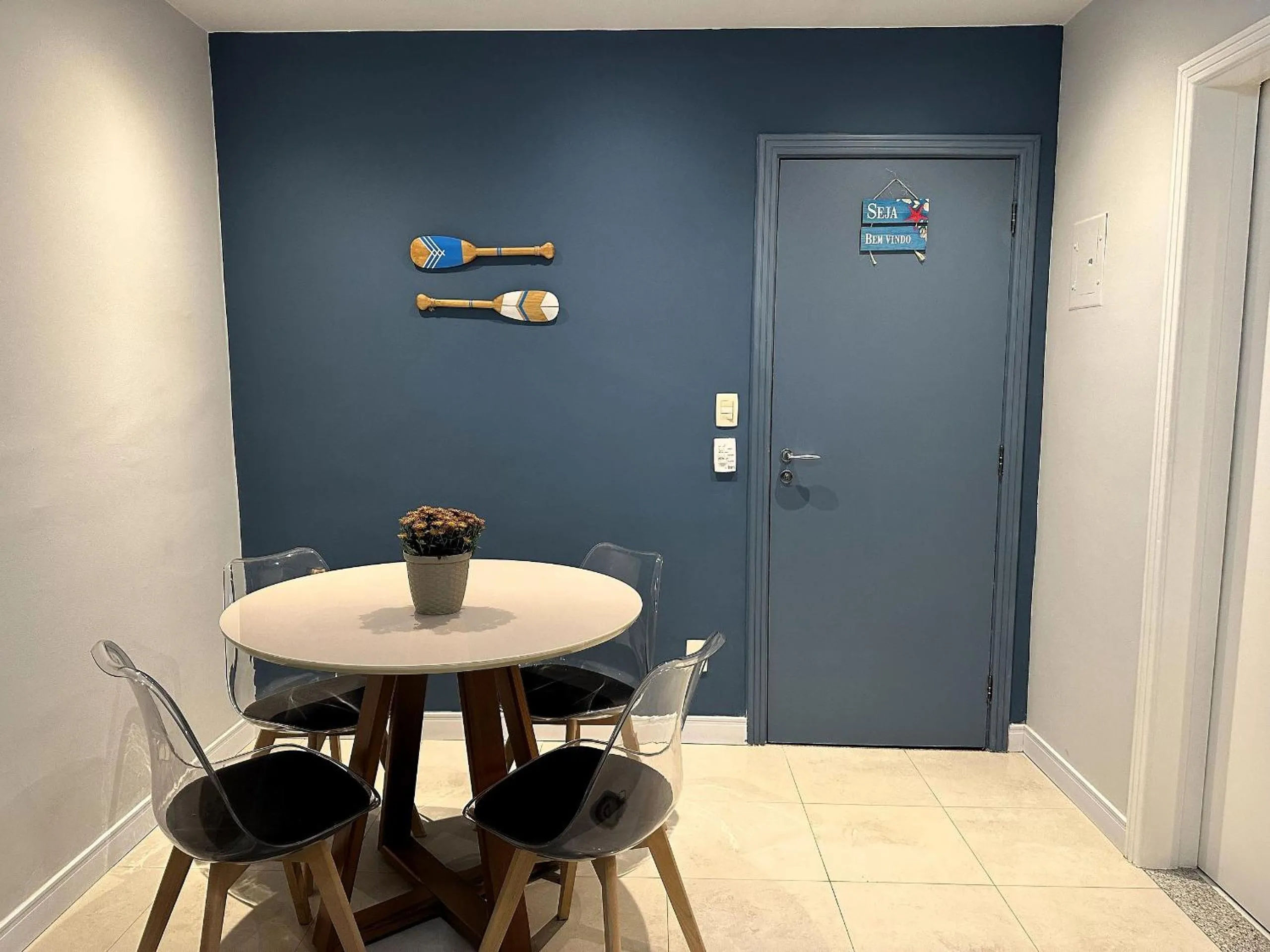 Dining area in Rental Home Barra Palace Vista para o mar