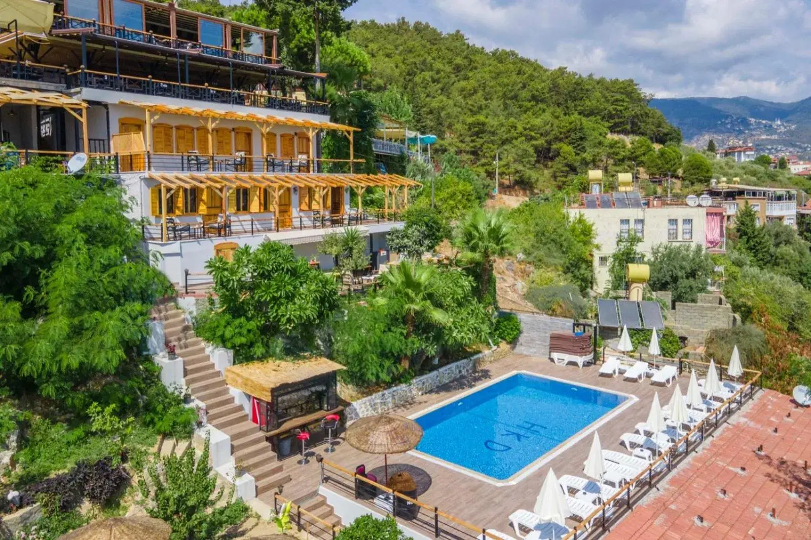 Bird's eye view in Castle Boutique Hotel Alanya Bird's eye view in Castle Boutique Hotel Alanya