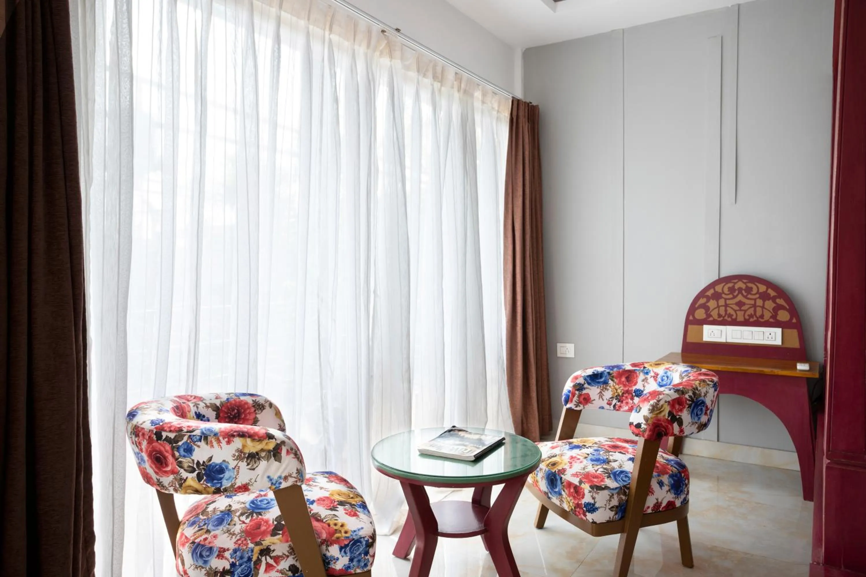 Seating area in Koko Maya by Stone Wood Comfort