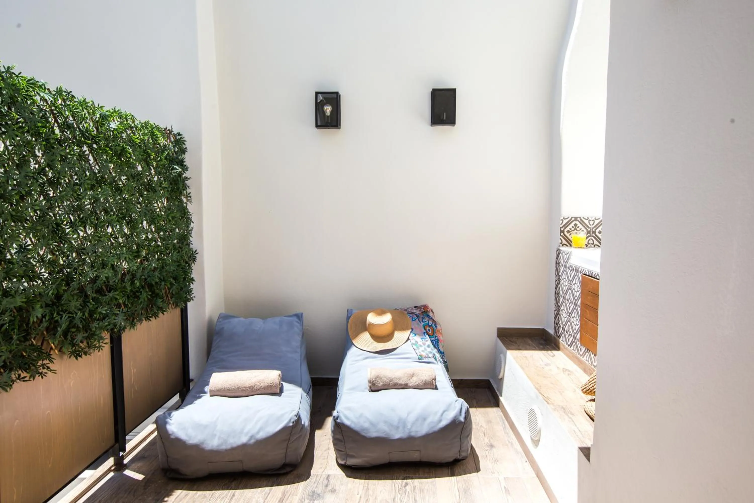 Patio, Bed in C Suites