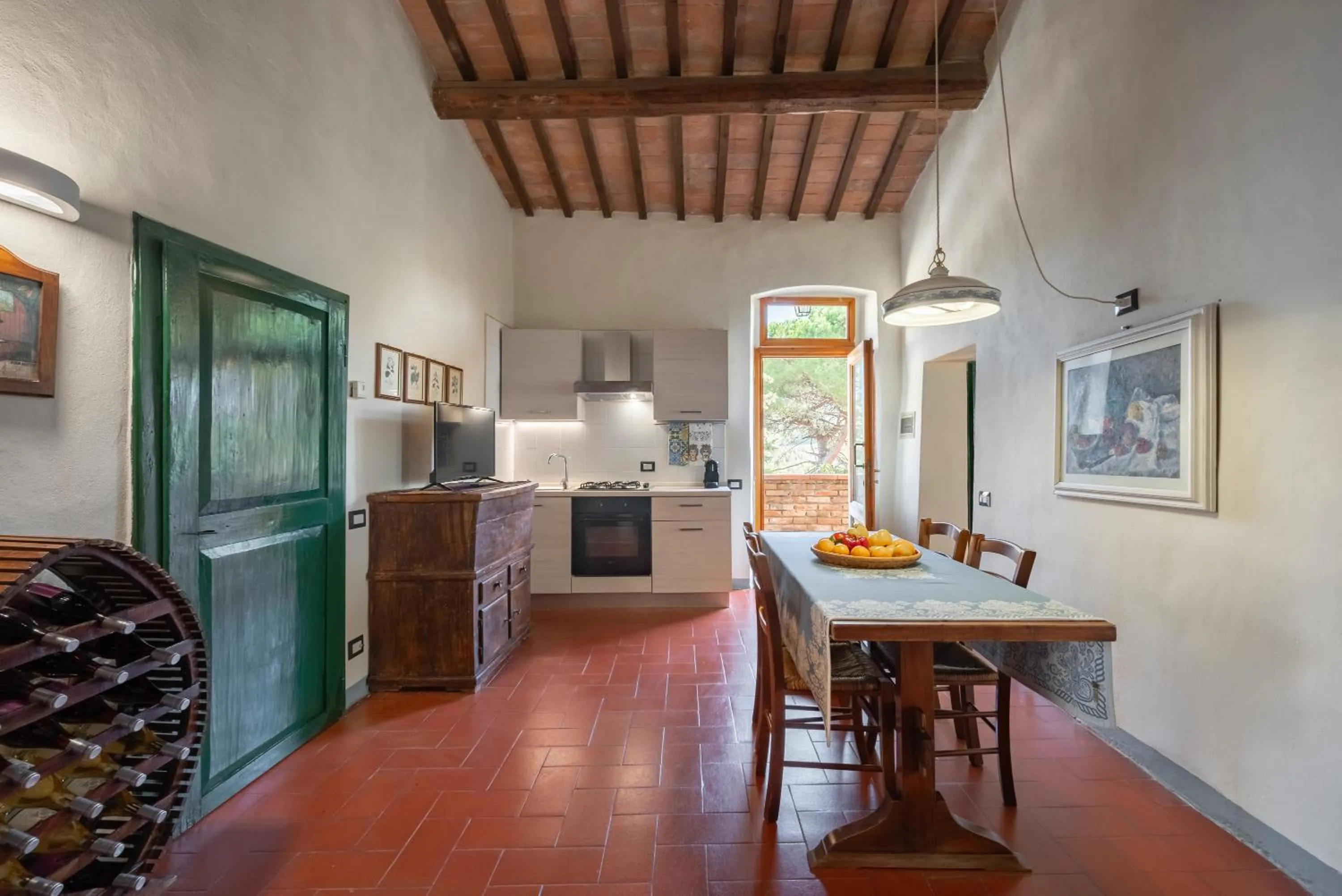 Kitchen or kitchenette in Agriturismo Bio Fattoria Bacio