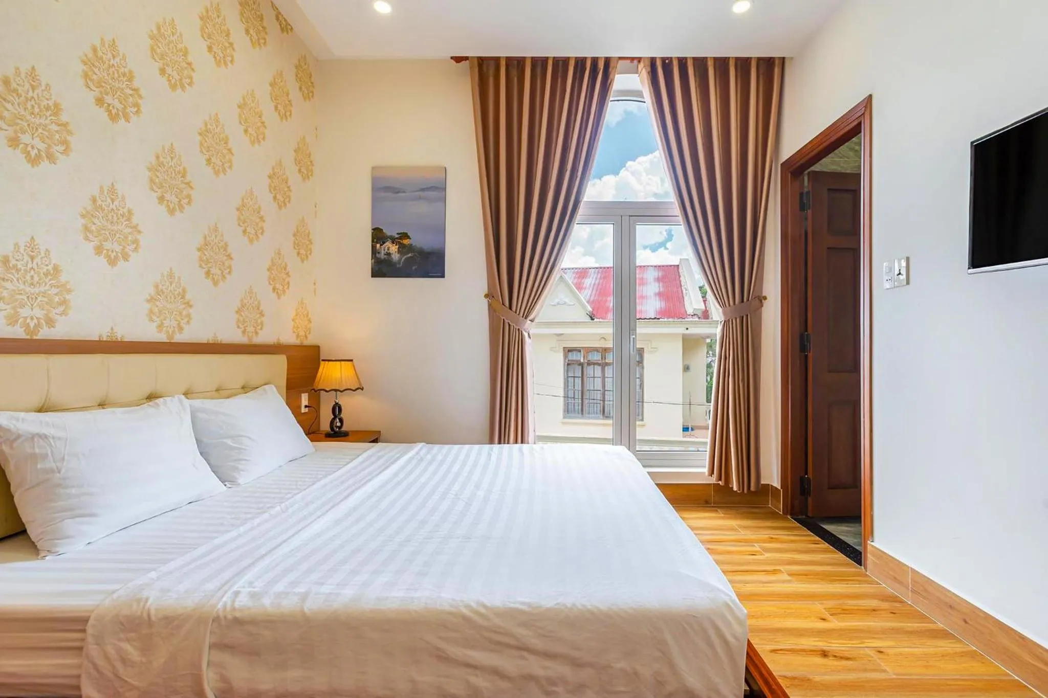 Bed in Villa Hoa Ly Đà Lạt