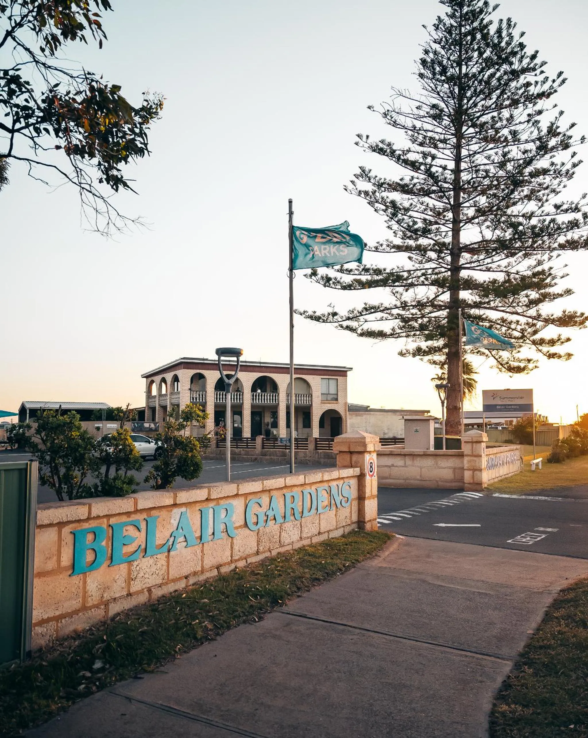 Facade/entrance in Belair Gardens Caravan Park