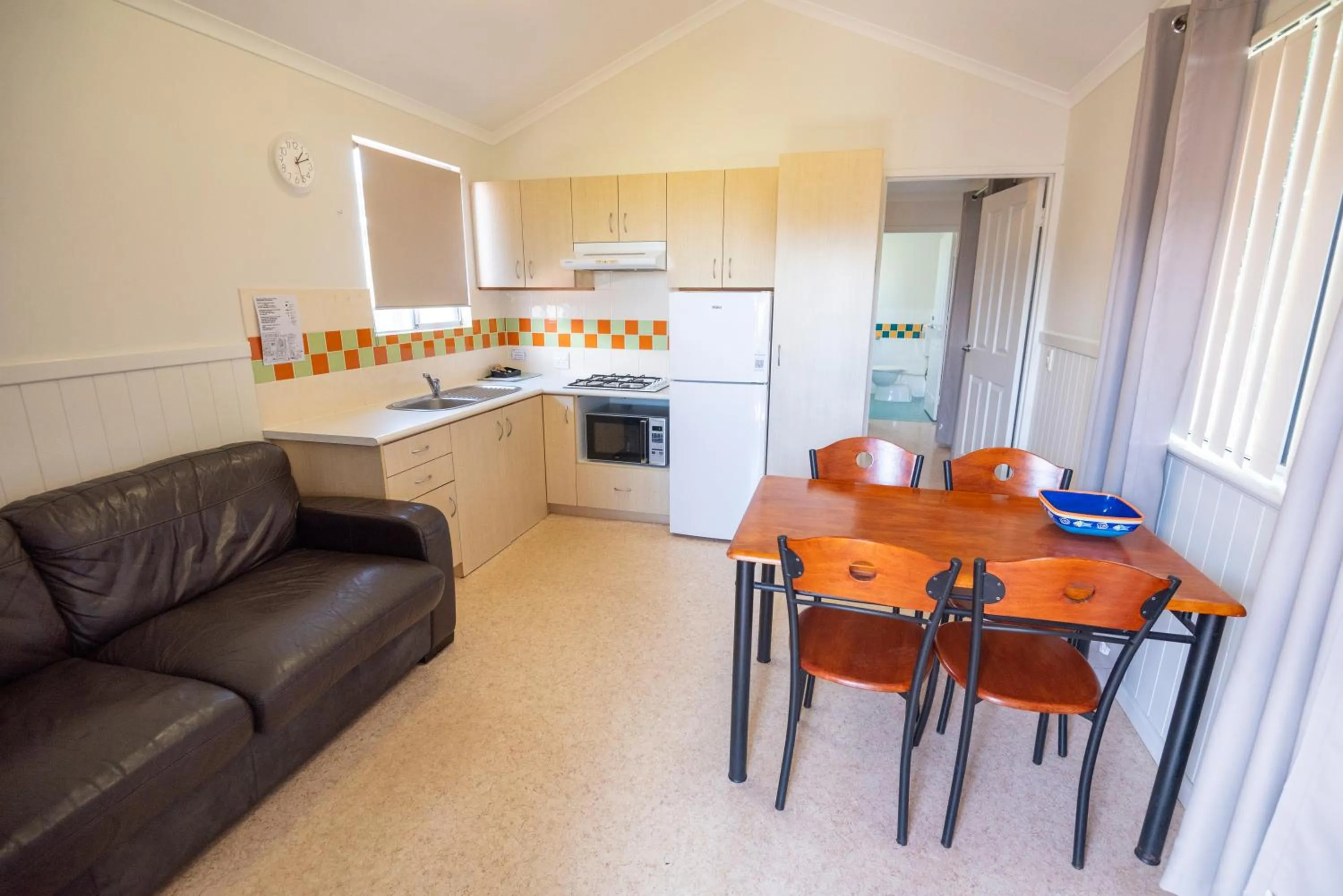 Living room in Belair Gardens Caravan Park