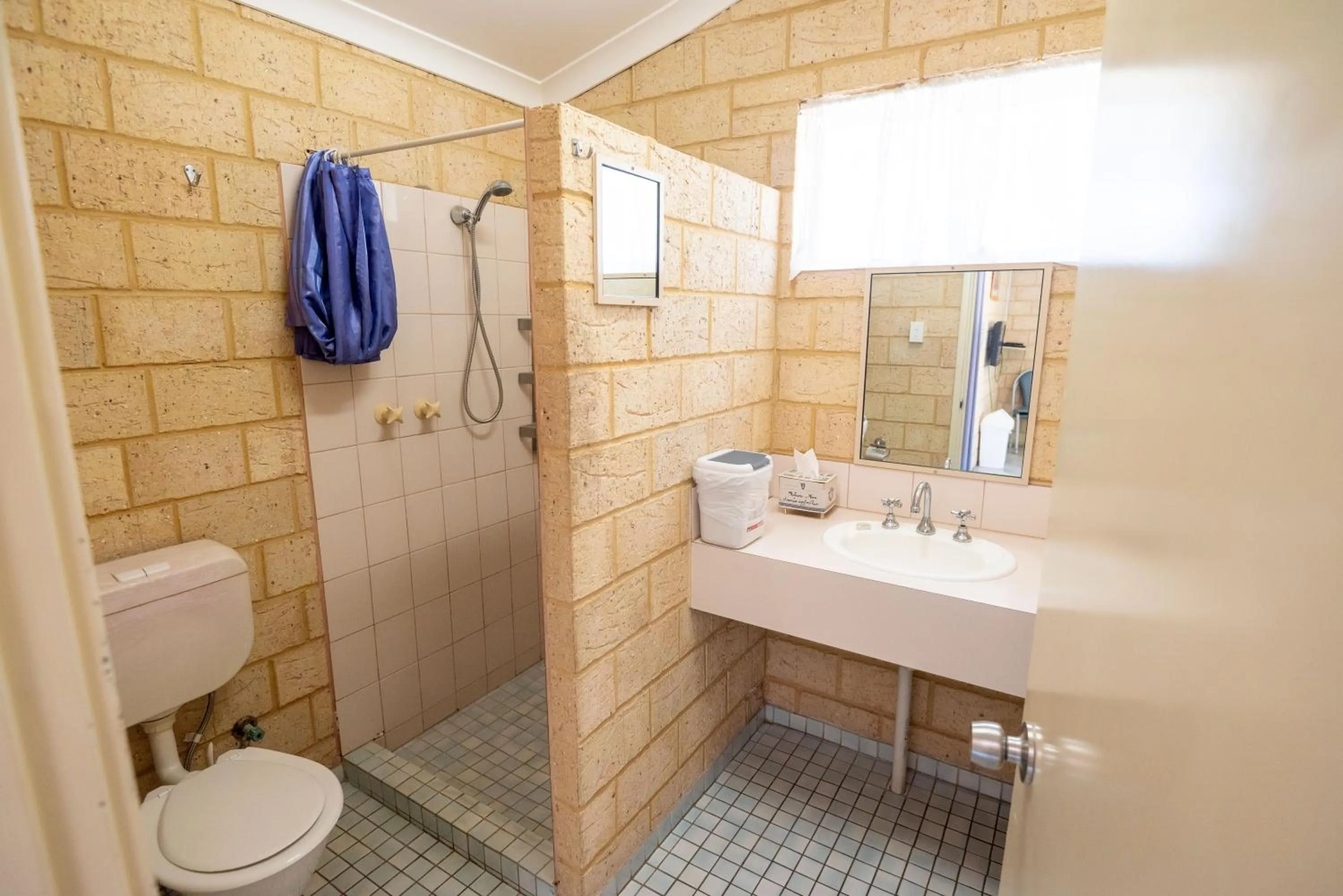 Shower in Belair Gardens Caravan Park