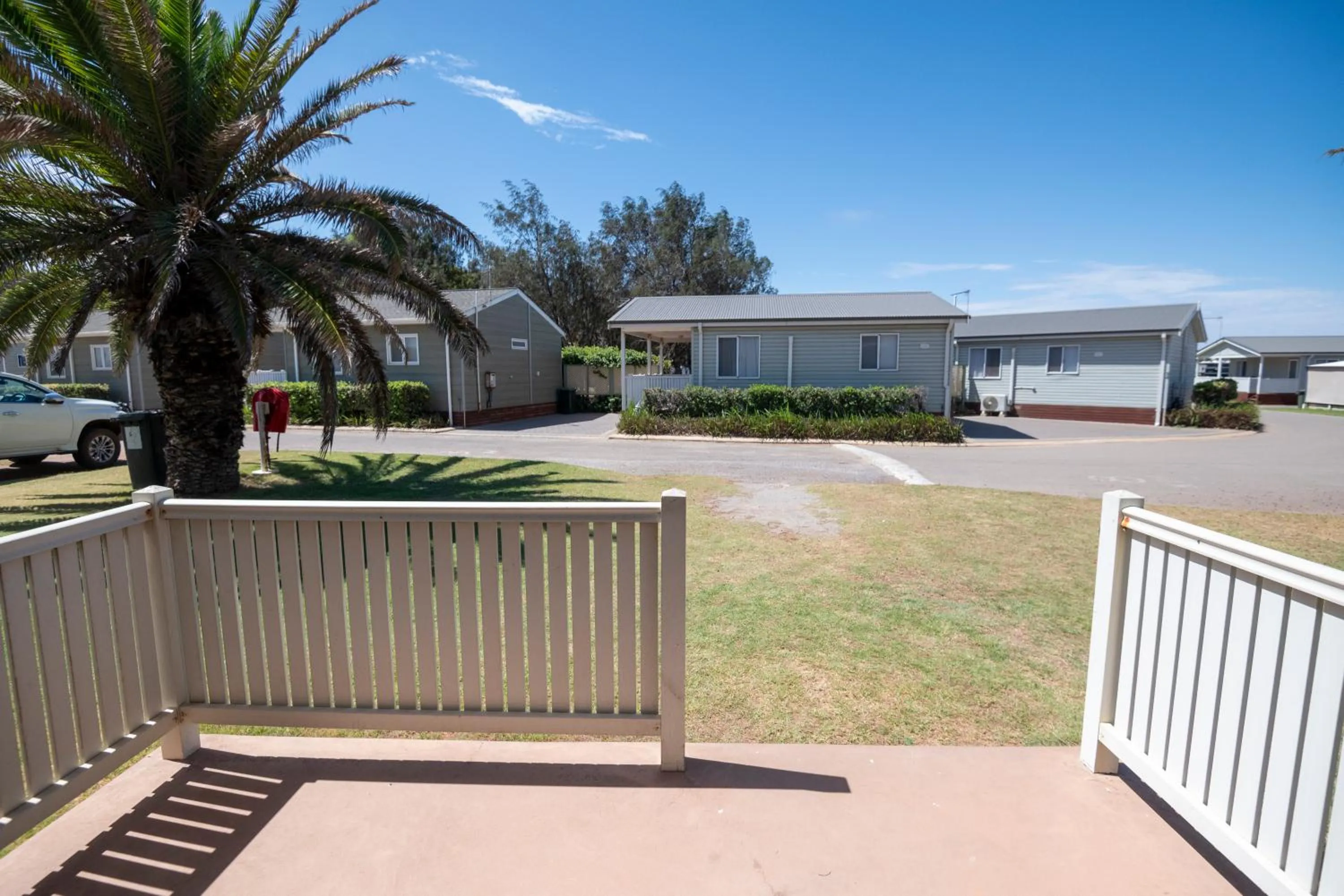 Balcony/Terrace in Belair Gardens Caravan Park