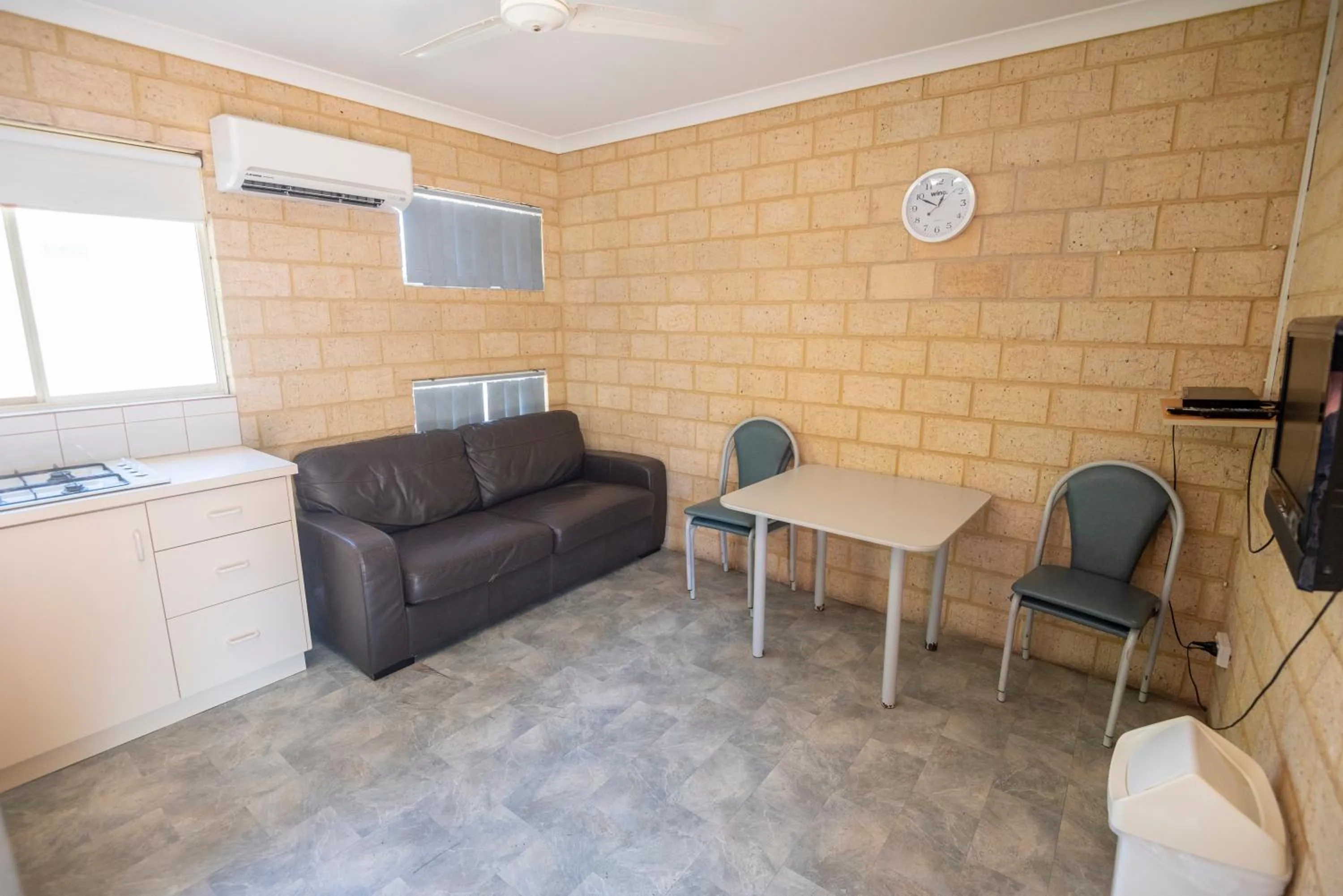 Living room in Belair Gardens Caravan Park