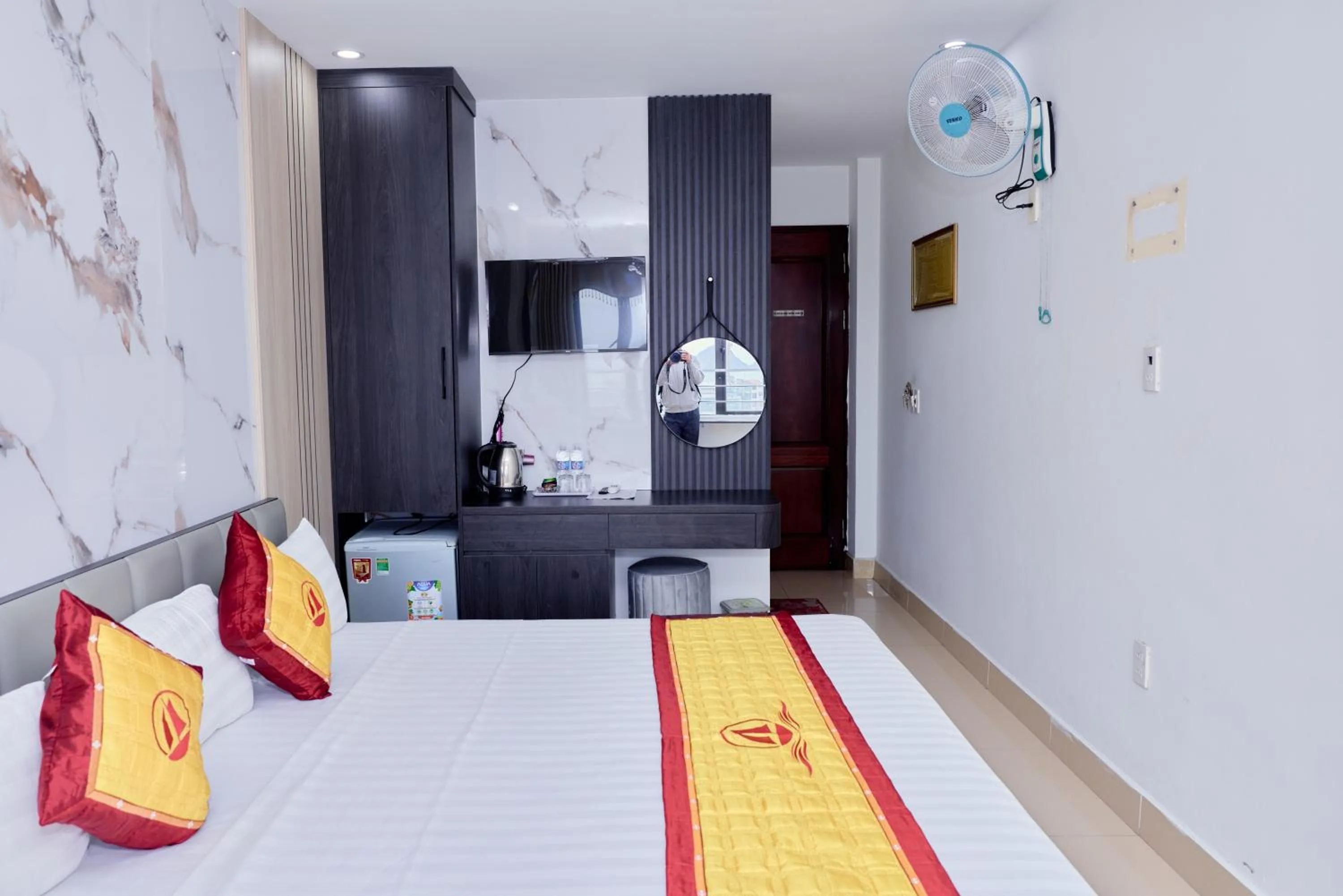 Bed in Huong Cang Sea View Hotel