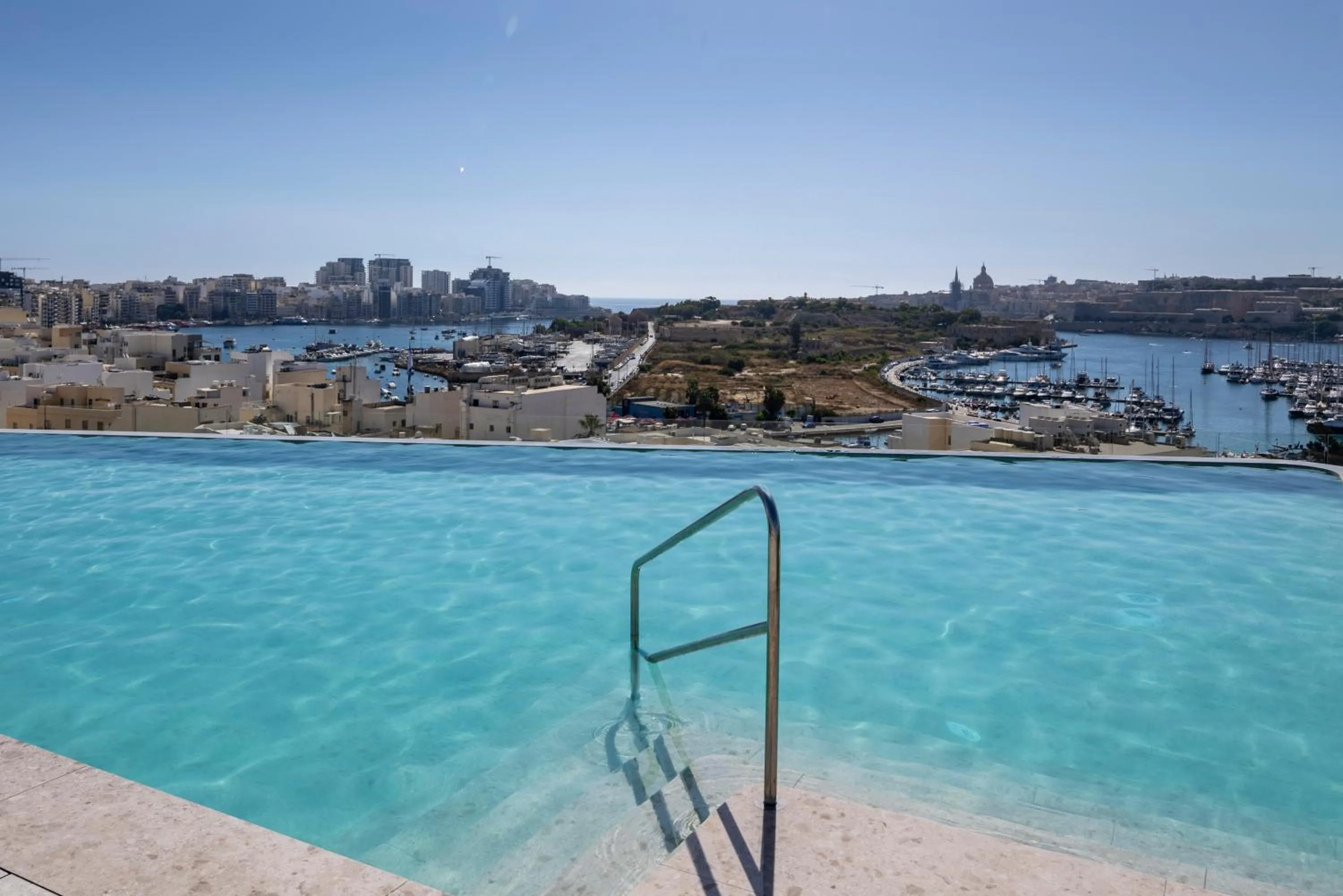 Pool view in Grands Suites Hotel and Spa Sliema