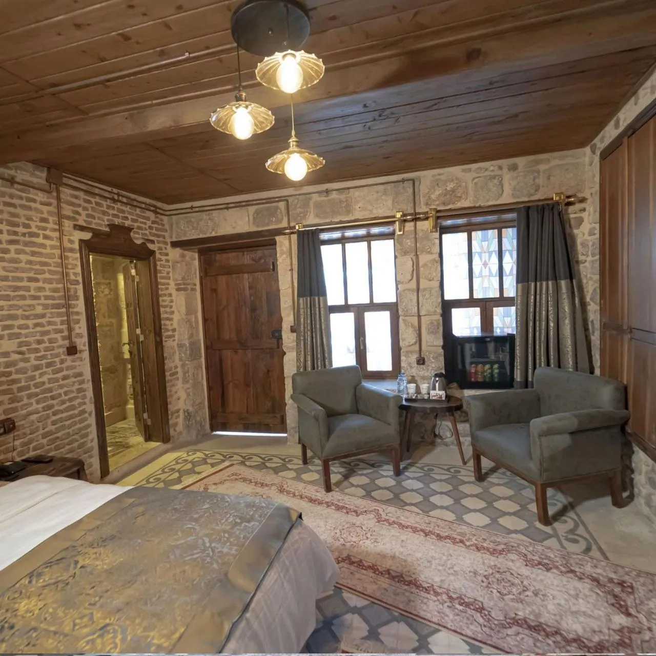 Seating area in Konak Avula Boutique Hotel