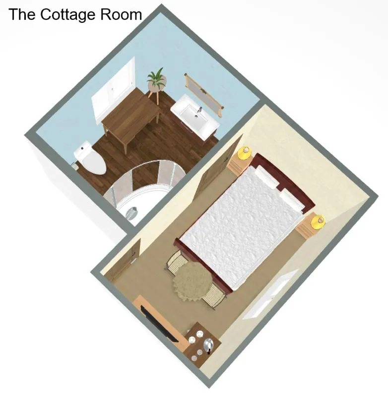Floor plan in Cotswold Cottage B&B - 5 Minutes Walk to Village Pub