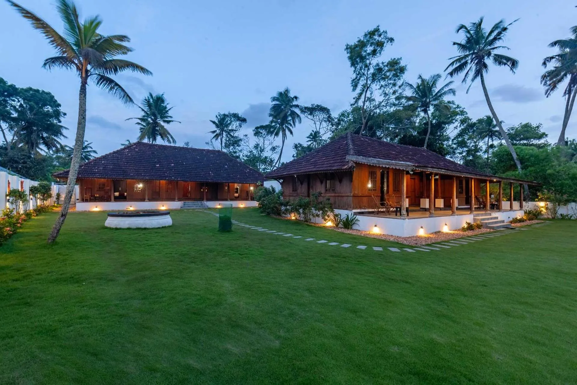 Garden view in Deshadan's Tarangi Beach Villas,Marari
