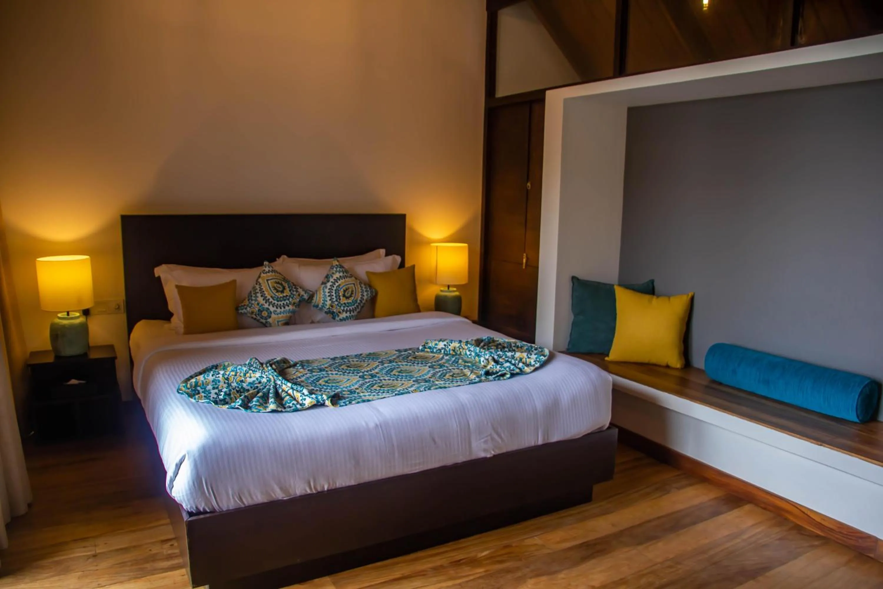Bed in Inidi Leisure Luxury Villas