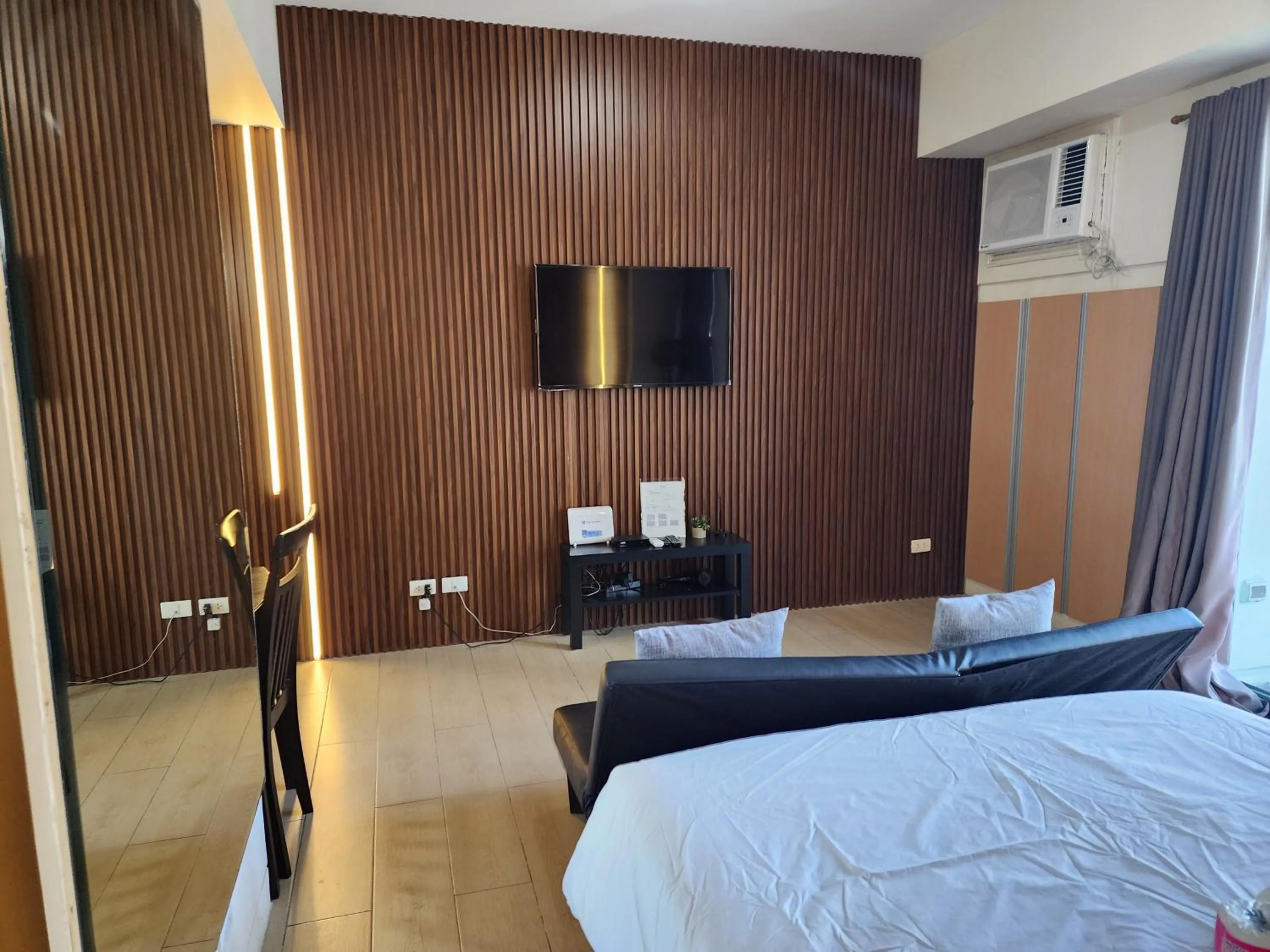 Bed in palm tree villas