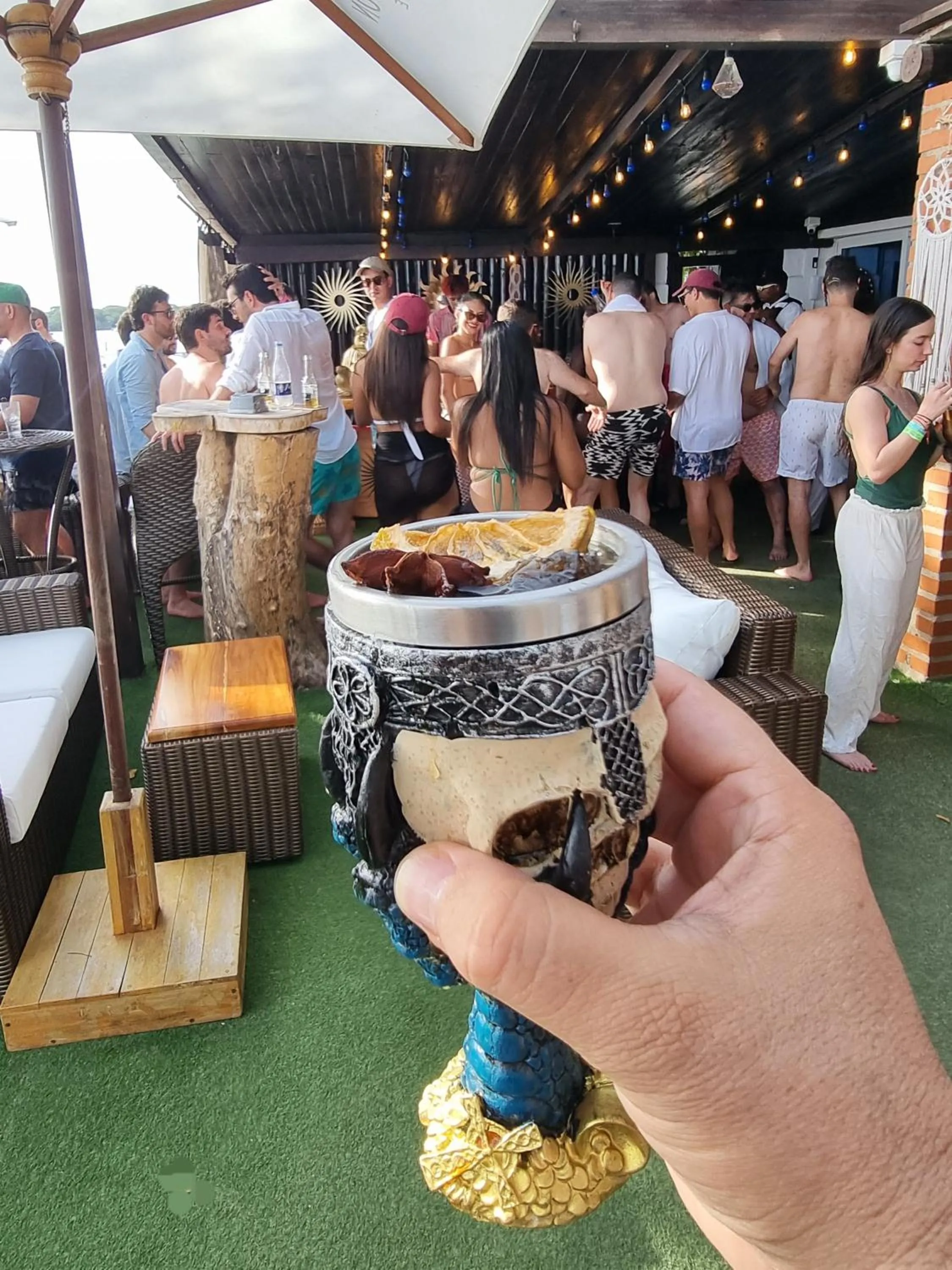 People in Bora Bora Beach Club Cartagena