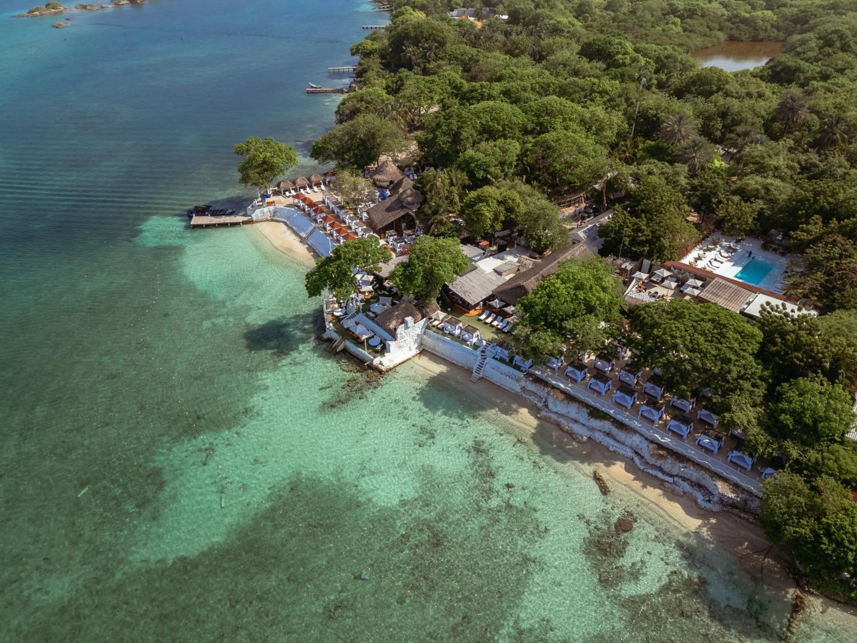Natural landscape in Bora Bora Beach Club Cartagena