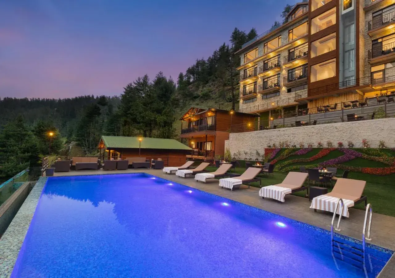 Swimming pool in juSTa Cliffend Resort & Spa, Mashobra Swimming pool in juSTa Cliffend Resort & Spa, Mashobra