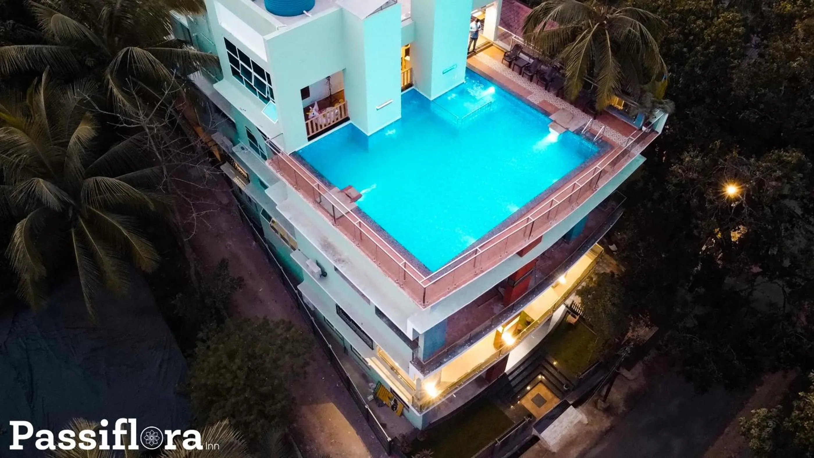 Pool view in Passiflora Beach Resort Alibaug