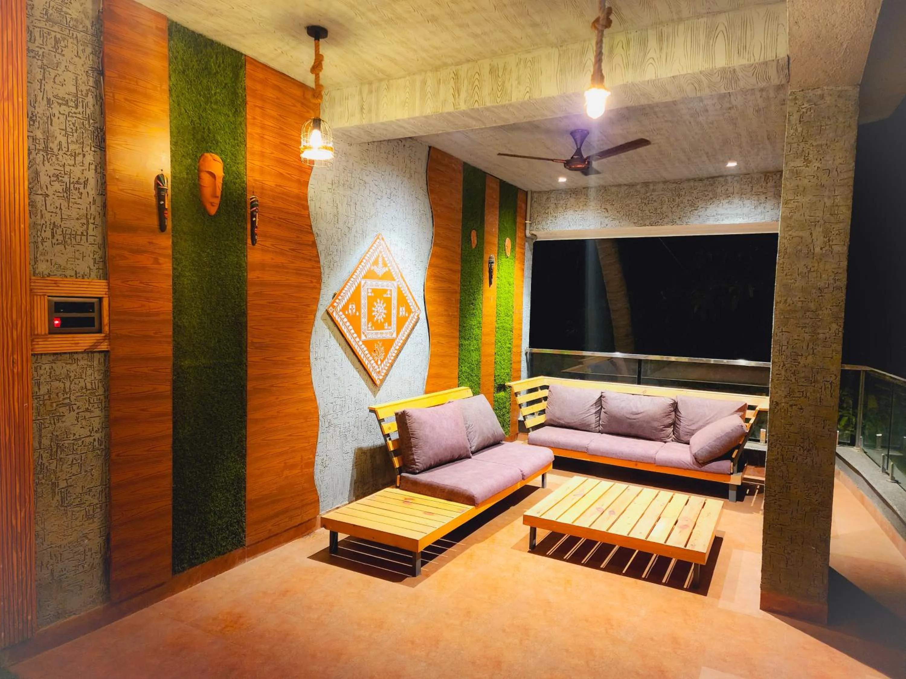 Seating area in Passiflora Beach Resort Alibaug