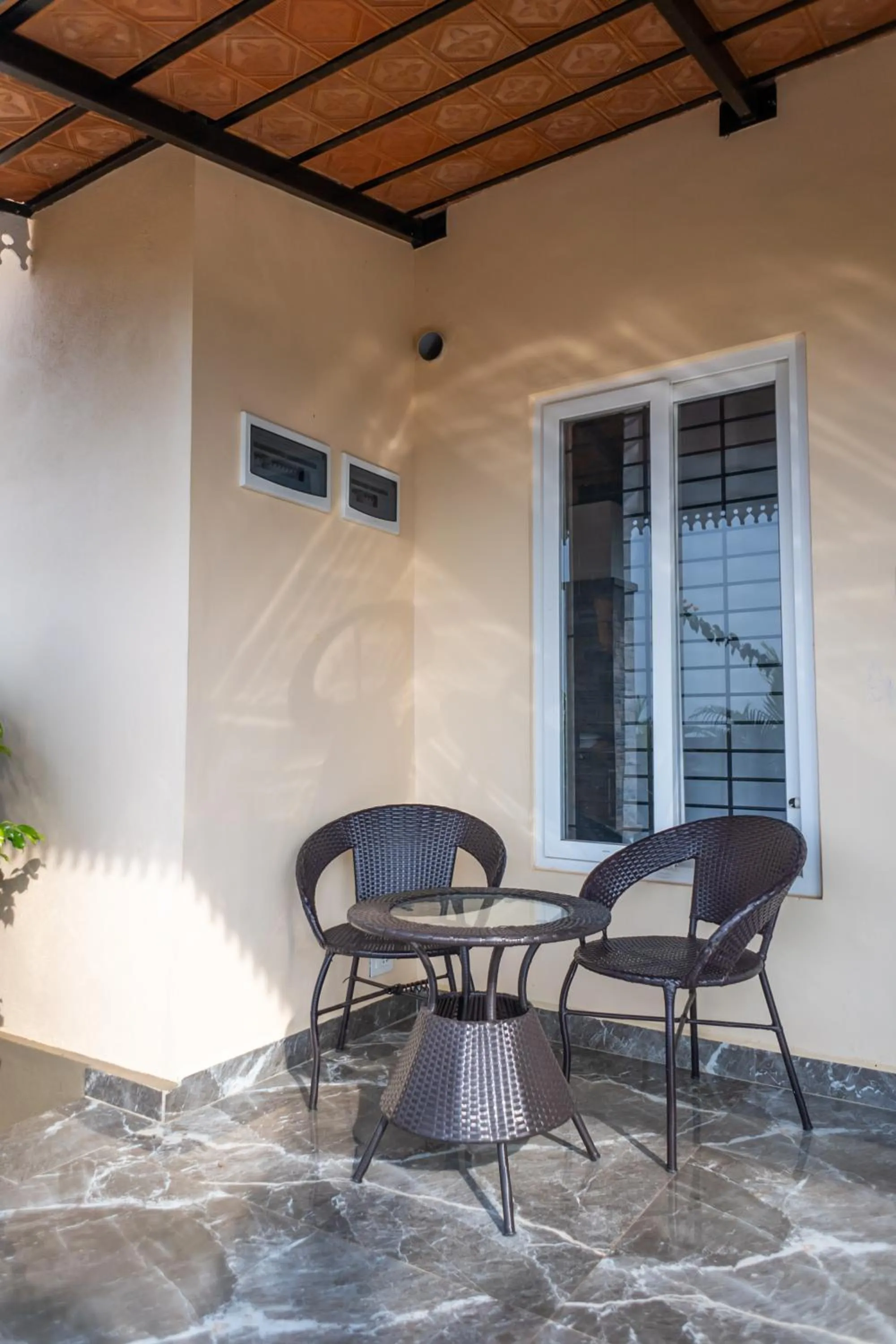 Patio in Coastal Pearl Home Stay, Private Rooms & Villas Murudeshwar