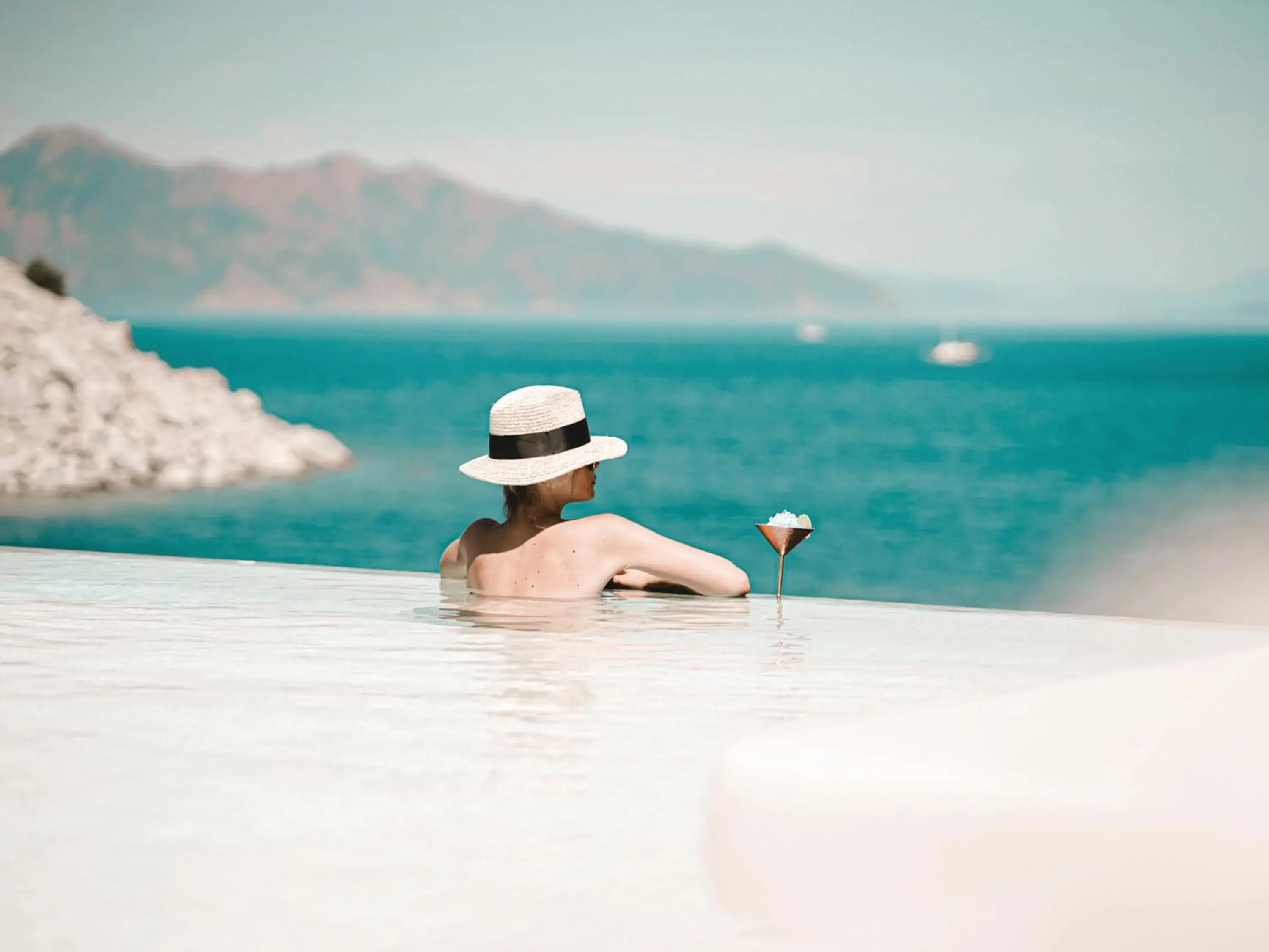 Pool view in Perios Beach House - Adults Only Pool view in Perios Beach House - Adults Only