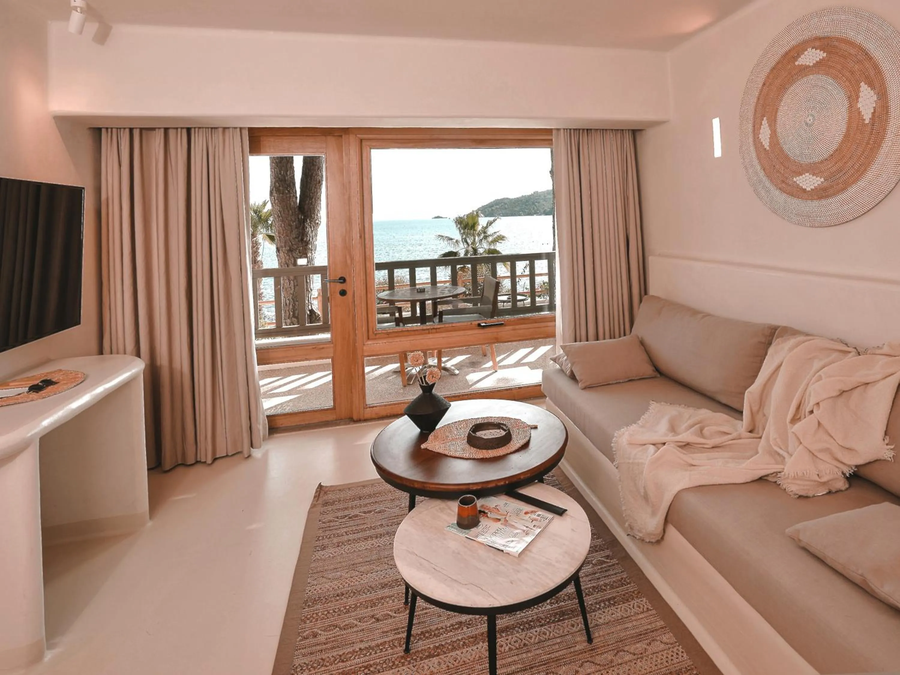 Living room in Perios Beach House - Adults Only