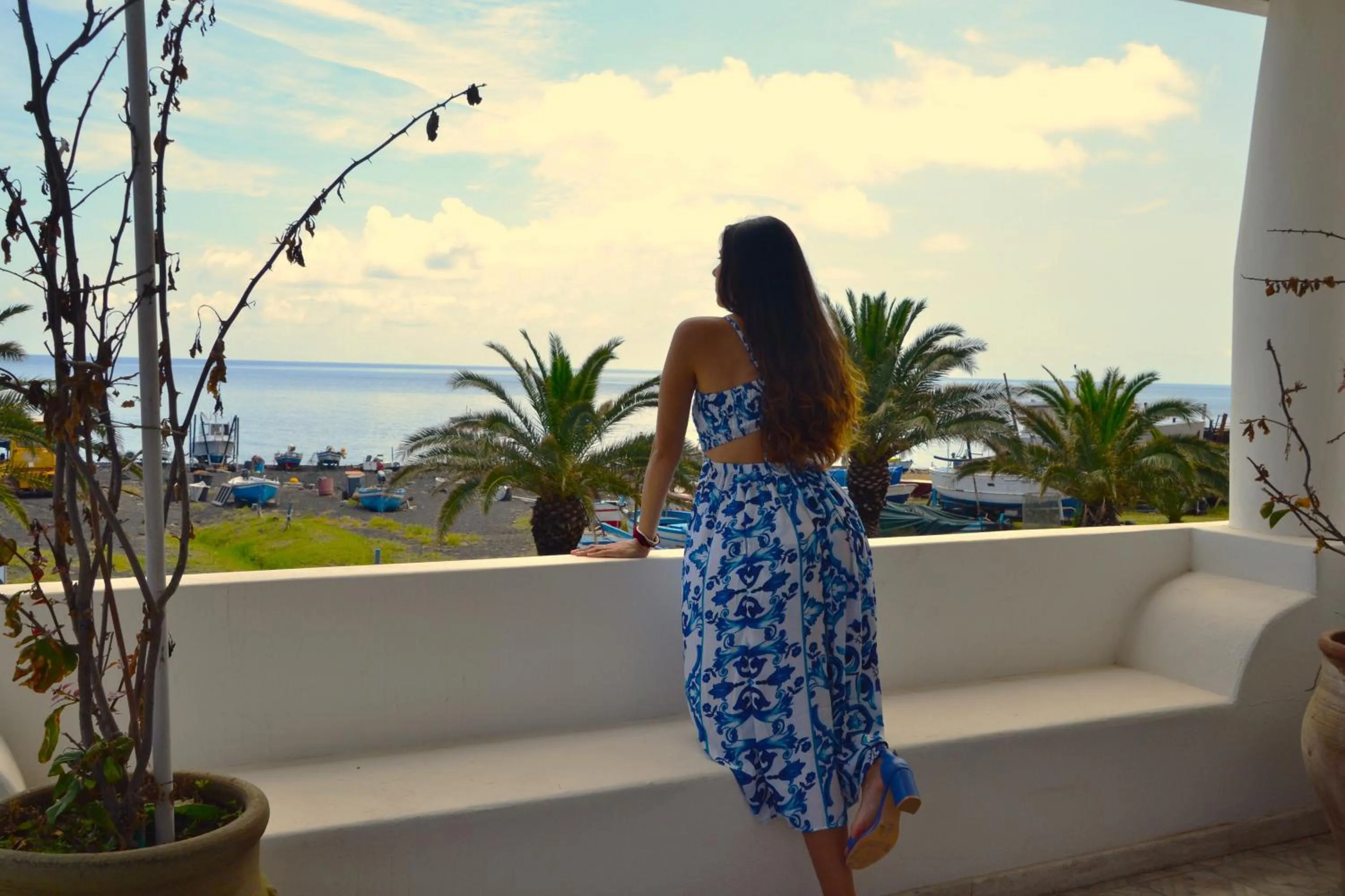 Balcony/Terrace in Hotel Ossidiana Stromboli Center