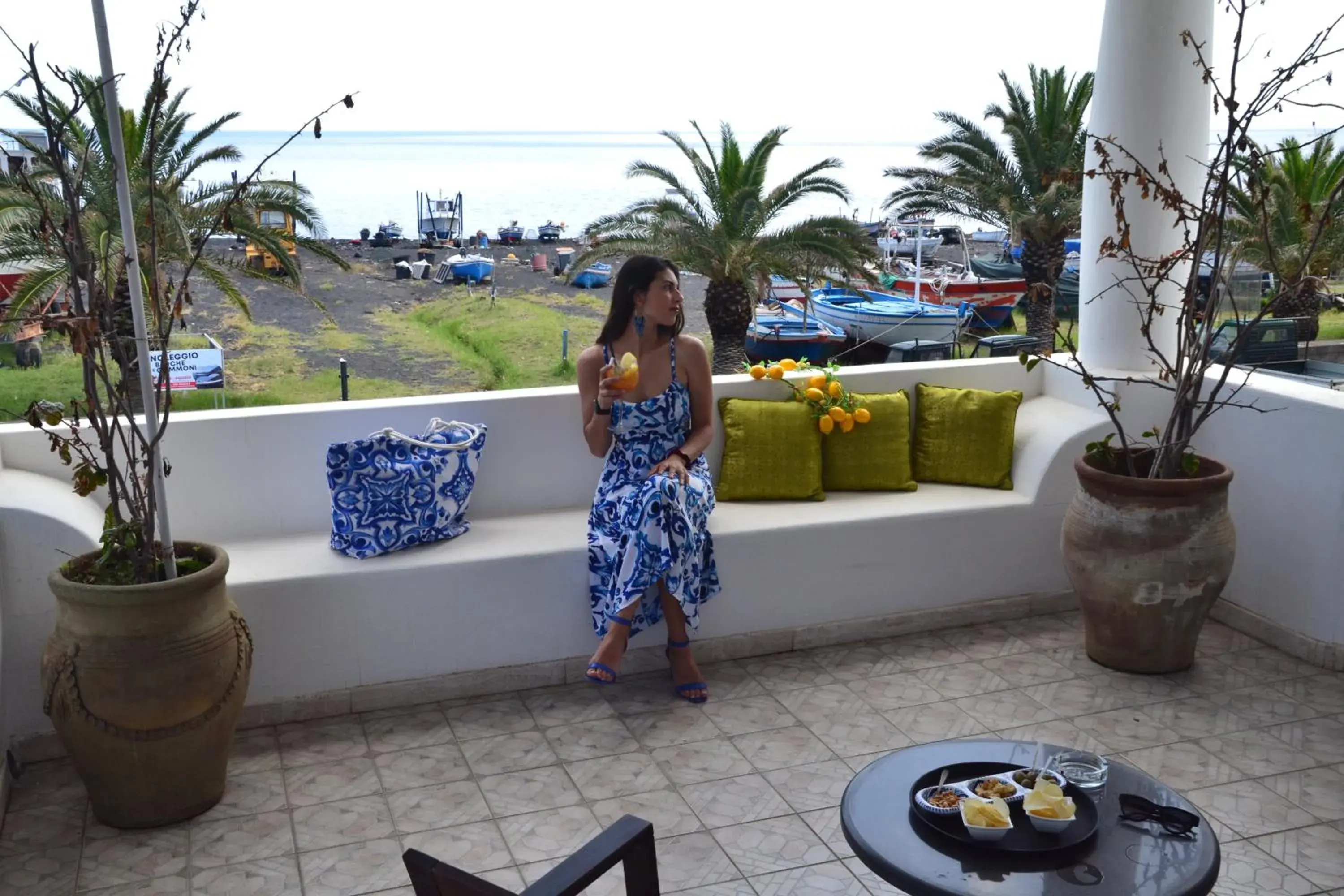 Balcony/Terrace in Hotel Ossidiana Stromboli Center