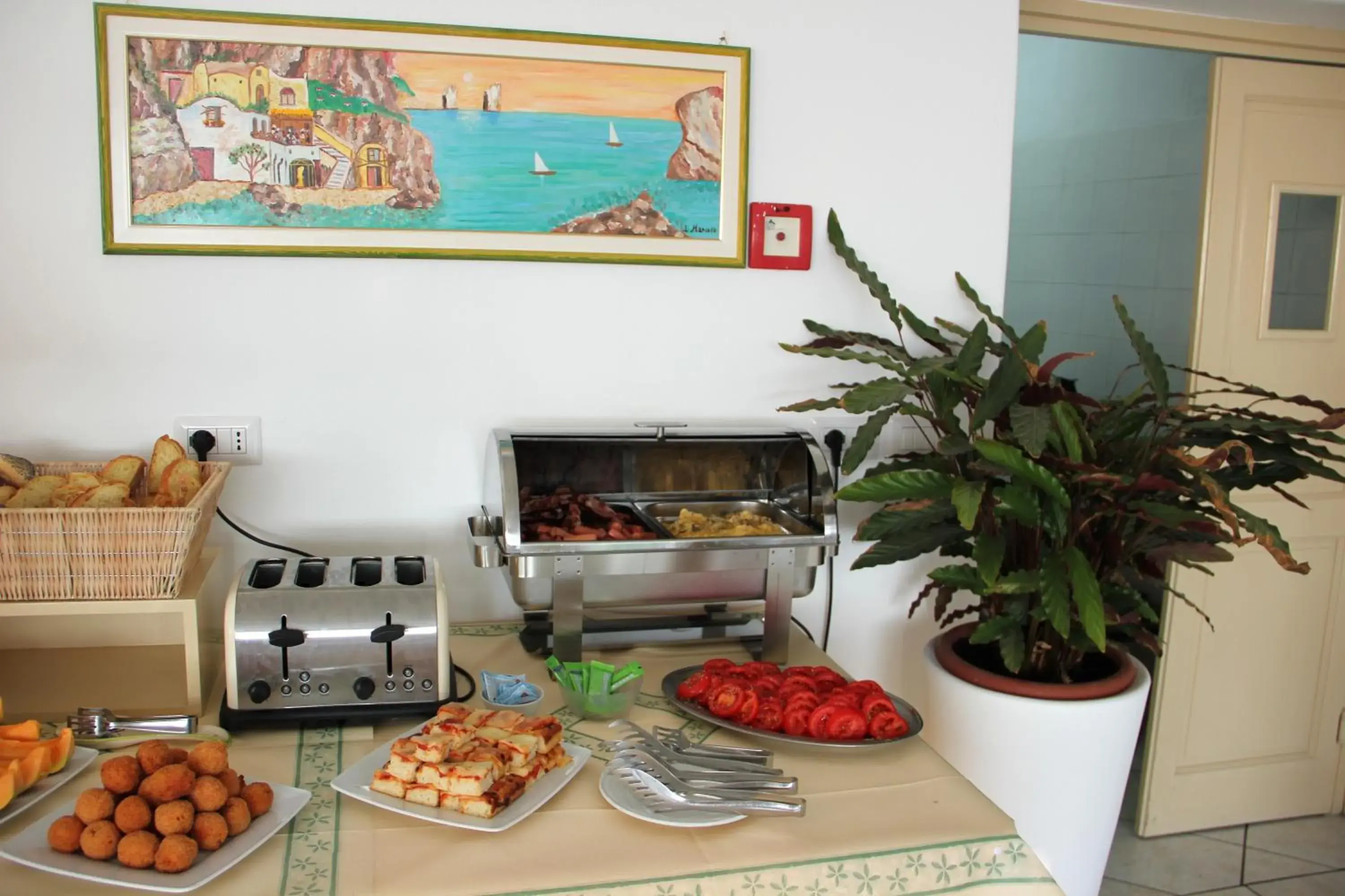 Buffet breakfast, Food in Hotel Ossidiana Stromboli Center