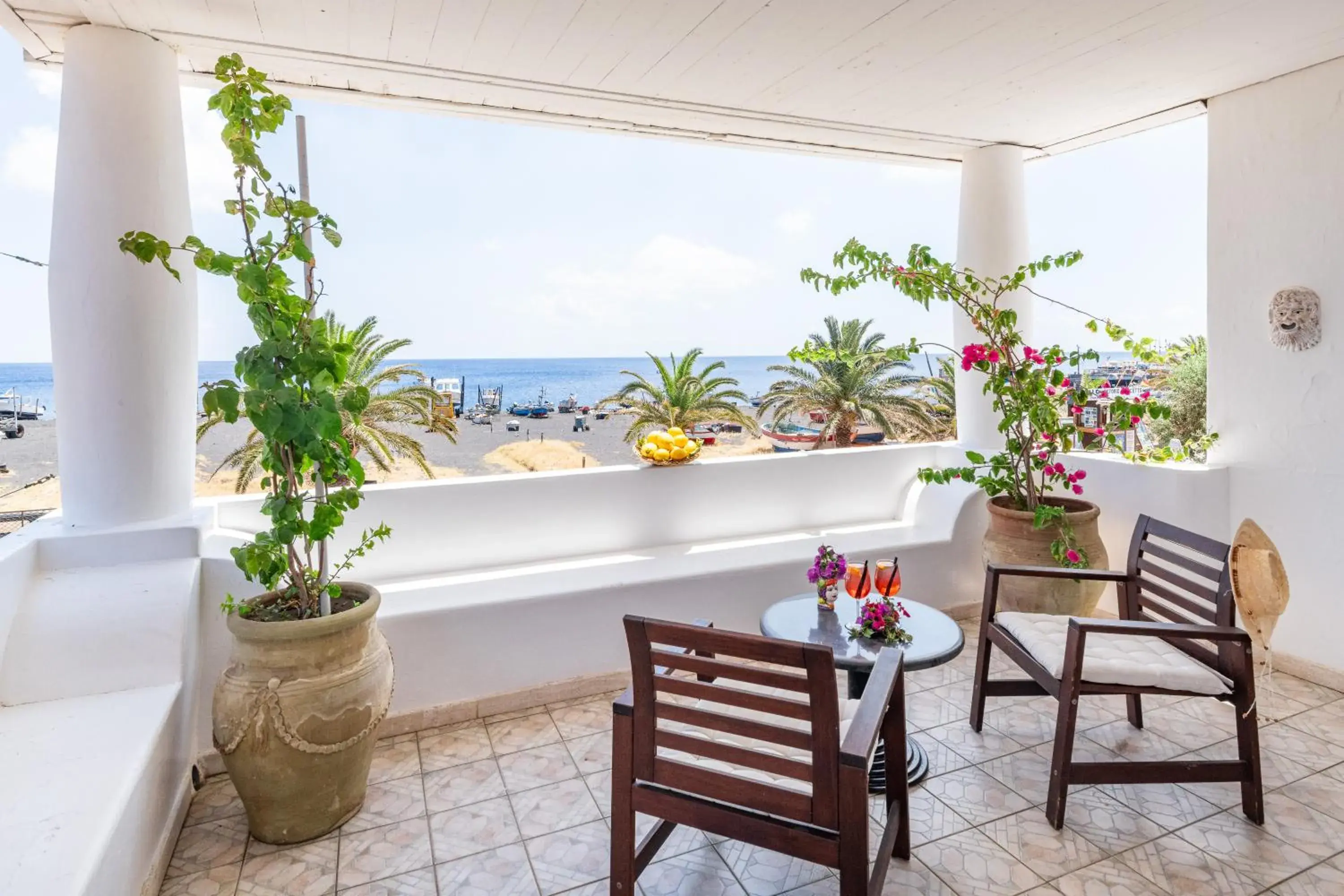 Balcony/Terrace in Hotel Ossidiana Stromboli Center