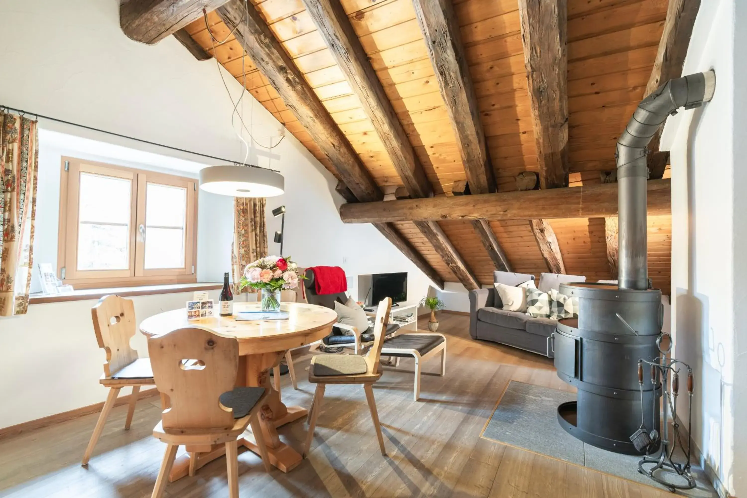 Two-Bedroom Loft Apartment in Chesa Michel Two-Bedroom Loft Apartment in Chesa Michel