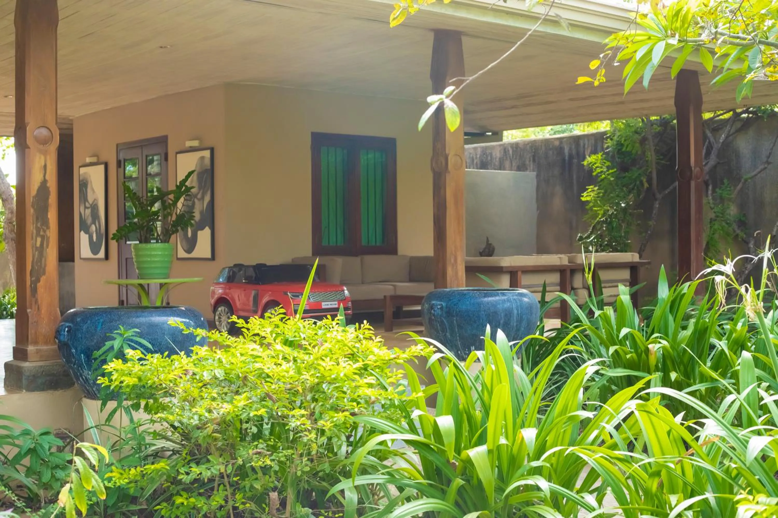 Seating area in NIKARA Luxury Beach House