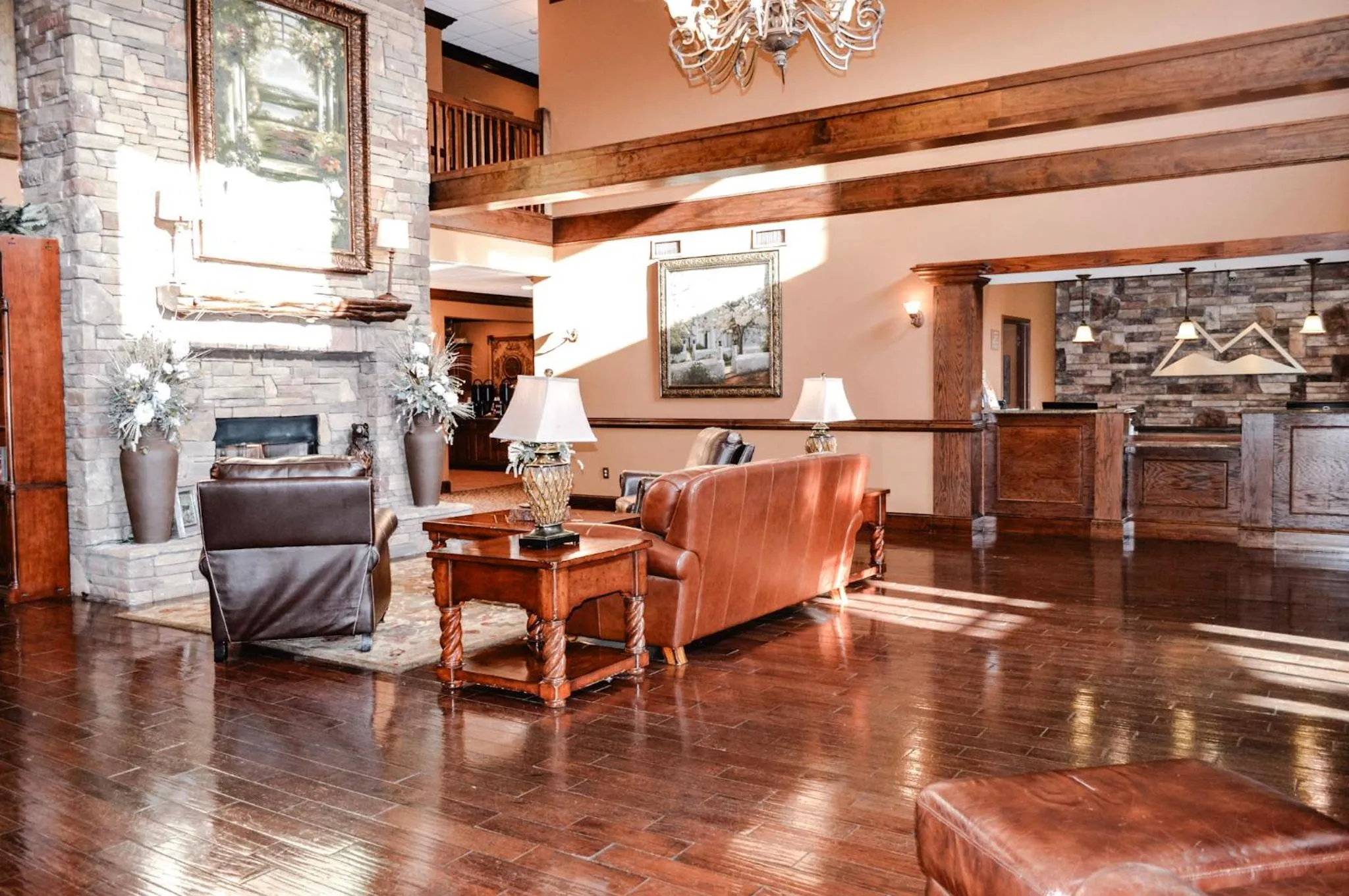 Lobby or reception in The Lodge at Flat Rock